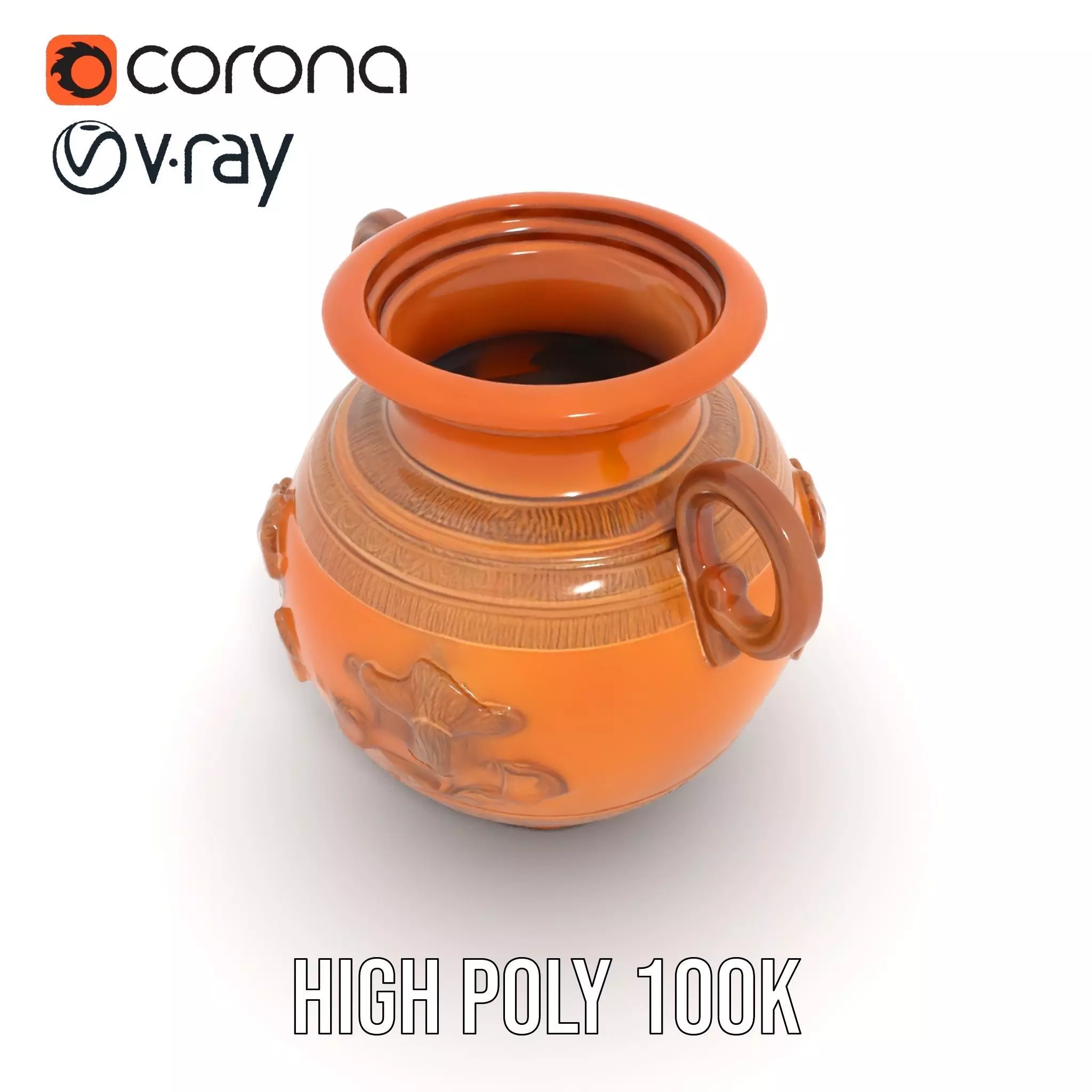 Classic Terracotta Vase model pack Low-poly 3D model_17