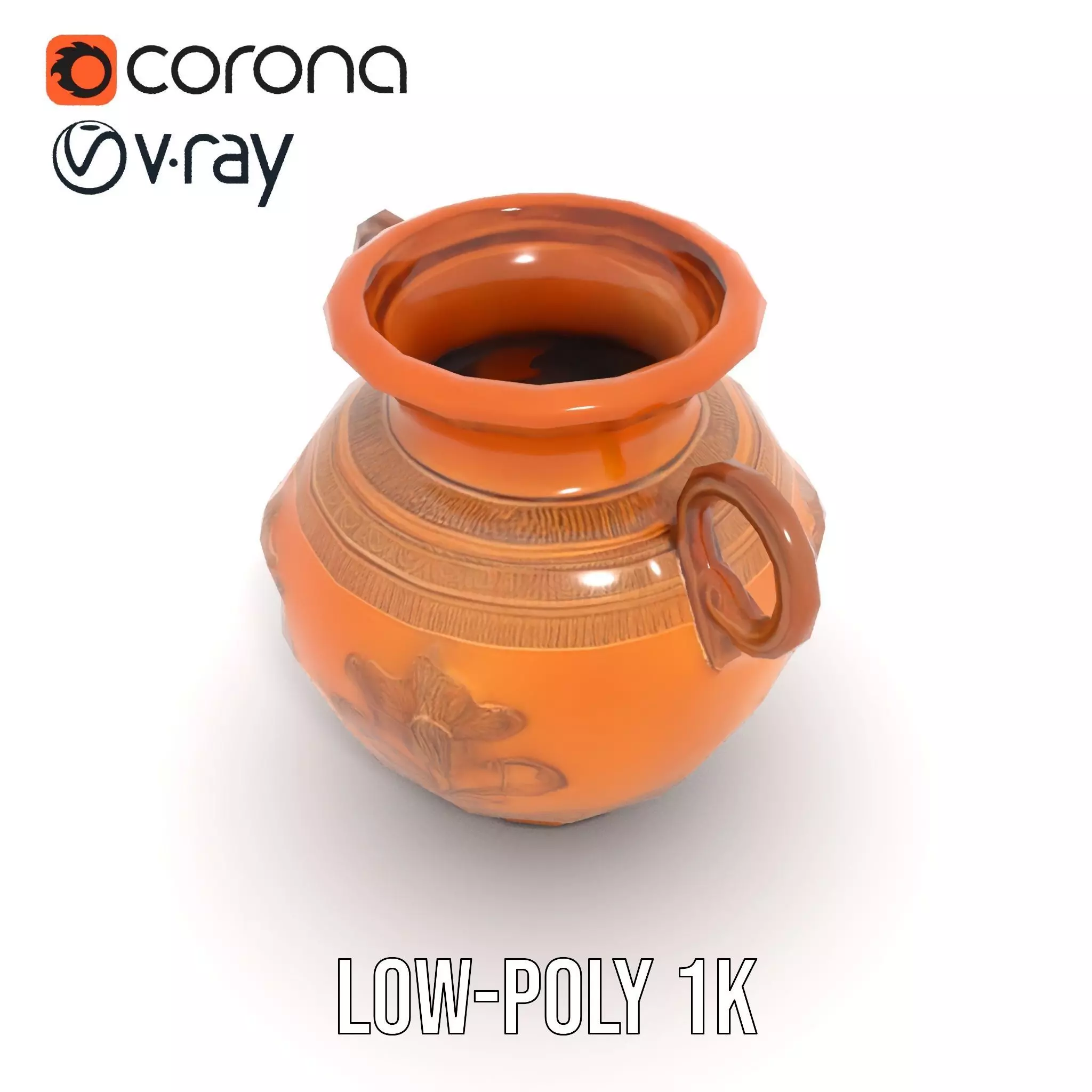 Classic Terracotta Vase model pack Low-poly 3D model_22