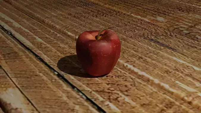 Apple with Bowl and Knife  3D Model