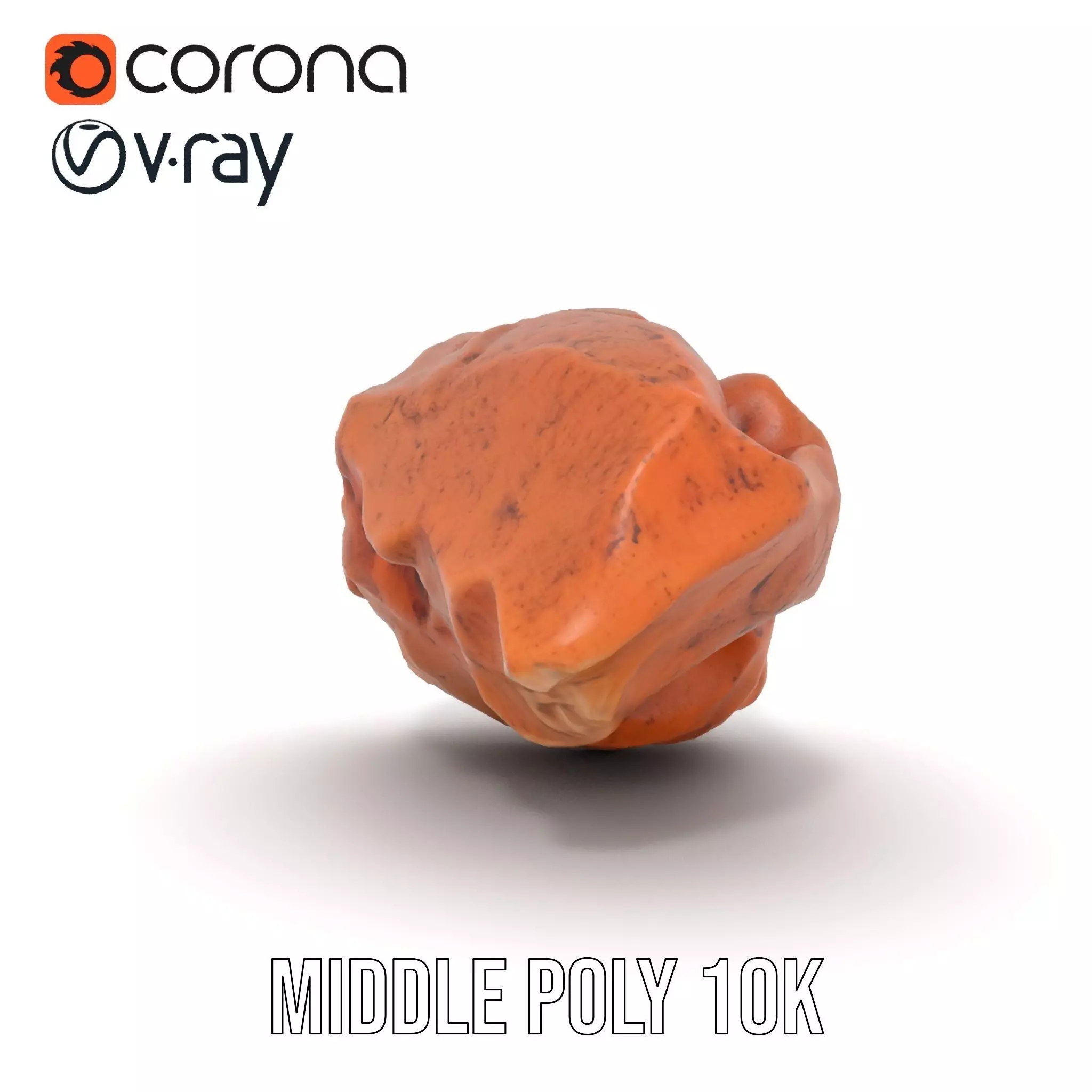 Rustic Terracotta Rock model pack Low-poly 3D model_6