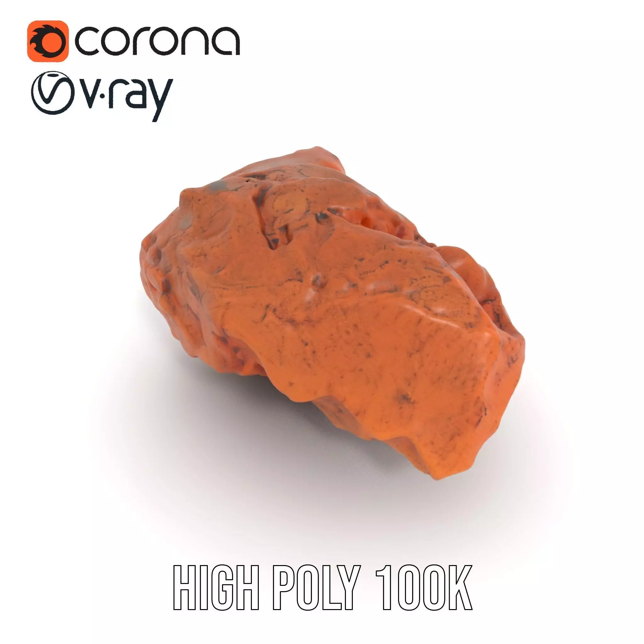 Rustic Terracotta Rock model pack Low-poly 3D model_21