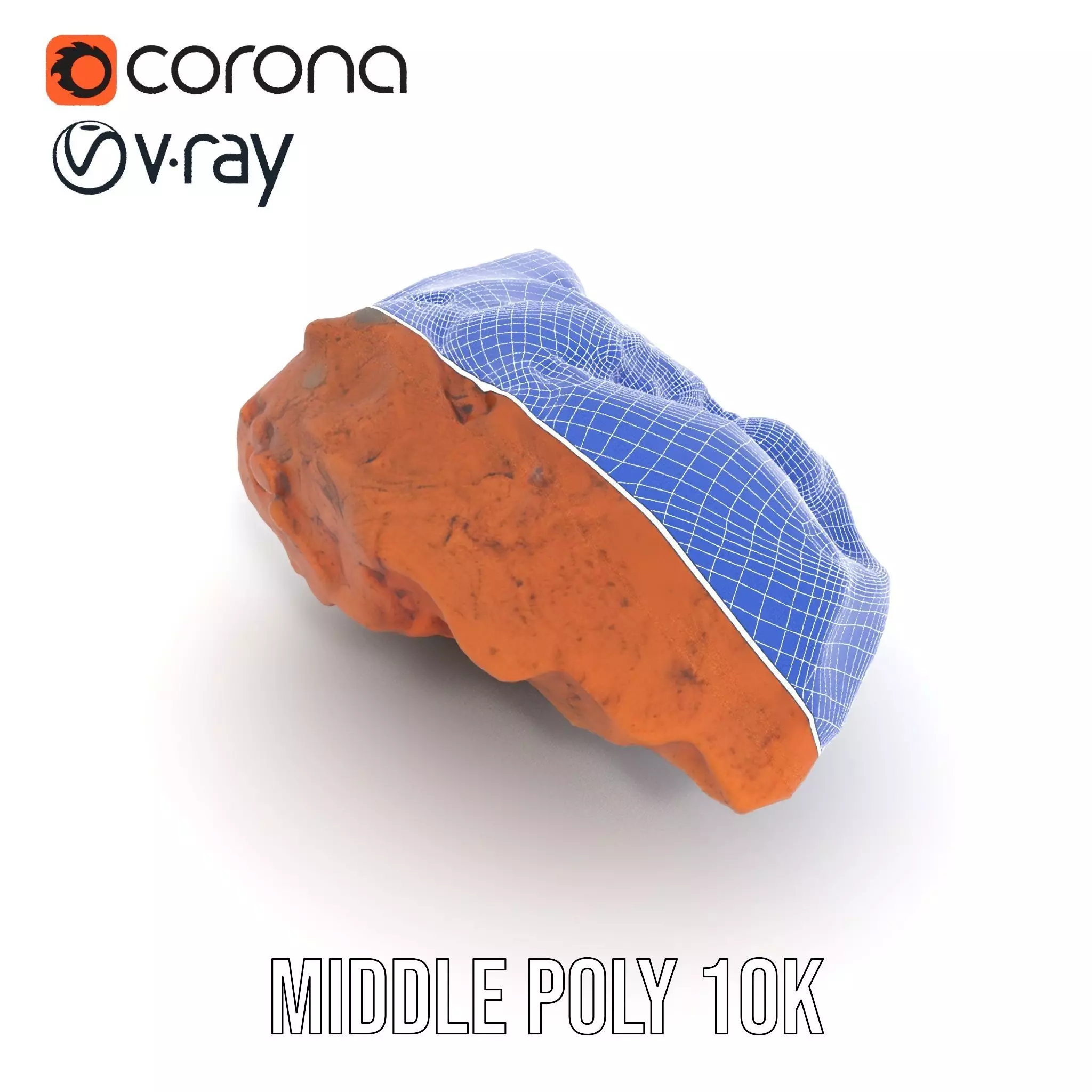 Rustic Terracotta Rock model pack Low-poly 3D model_27