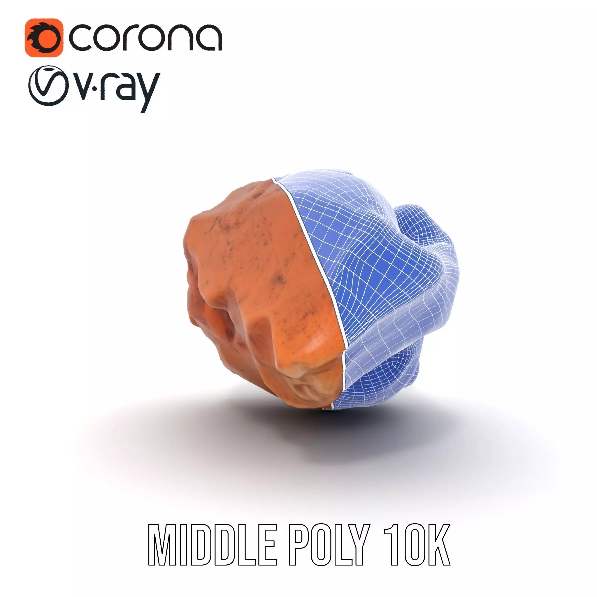 Rustic Terracotta Rock model pack Low-poly 3D model_24