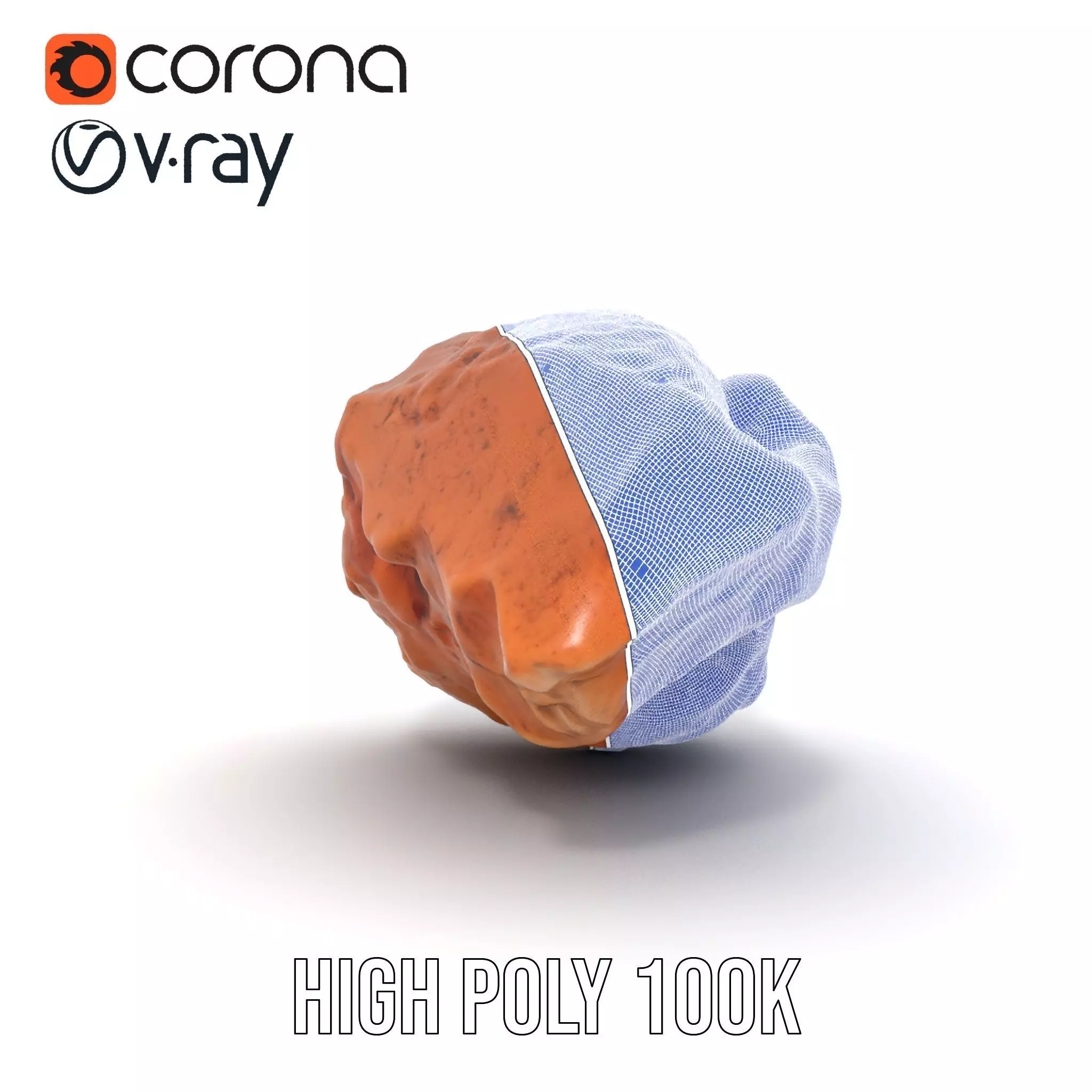 Rustic Terracotta Rock model pack Low-poly 3D model_29