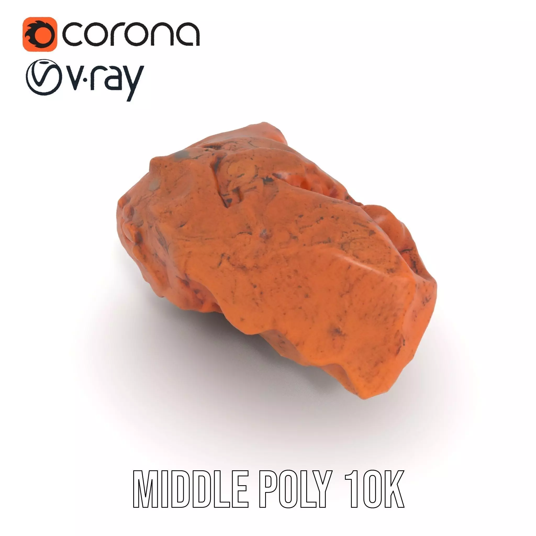 Rustic Terracotta Rock model pack Low-poly 3D model_22