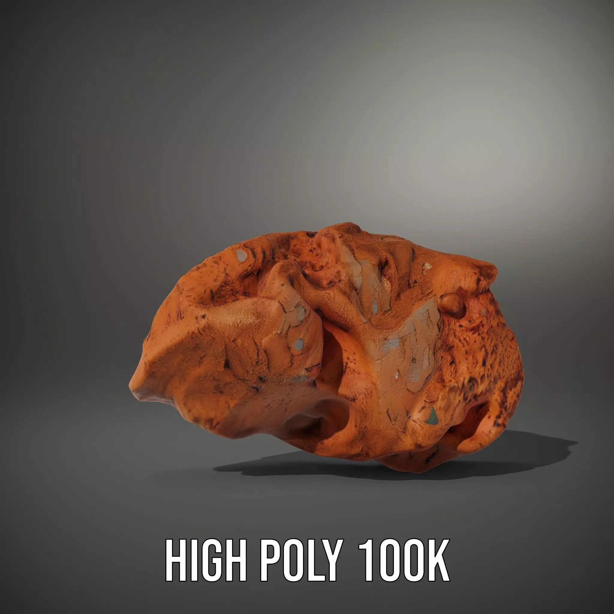Rustic Terracotta Rock model pack Low-poly 3D model_10
