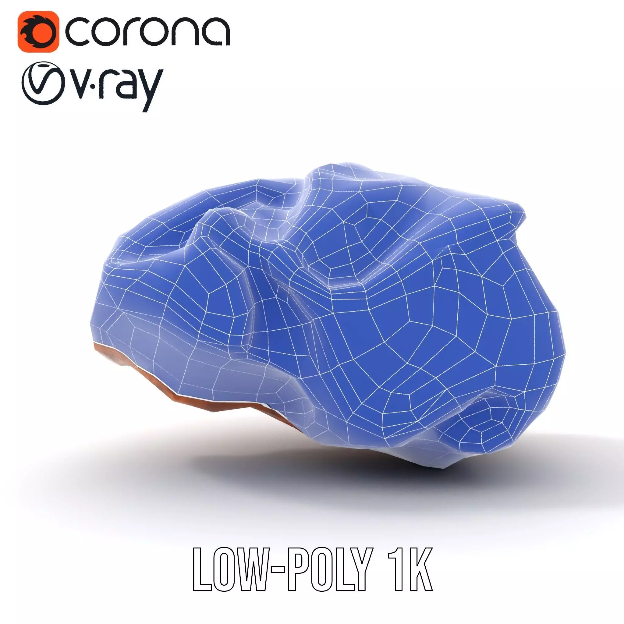 Rustic Terracotta Rock model pack Low-poly 3D model_28