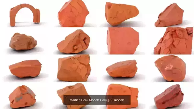 Martian Rock Models Pack Texture