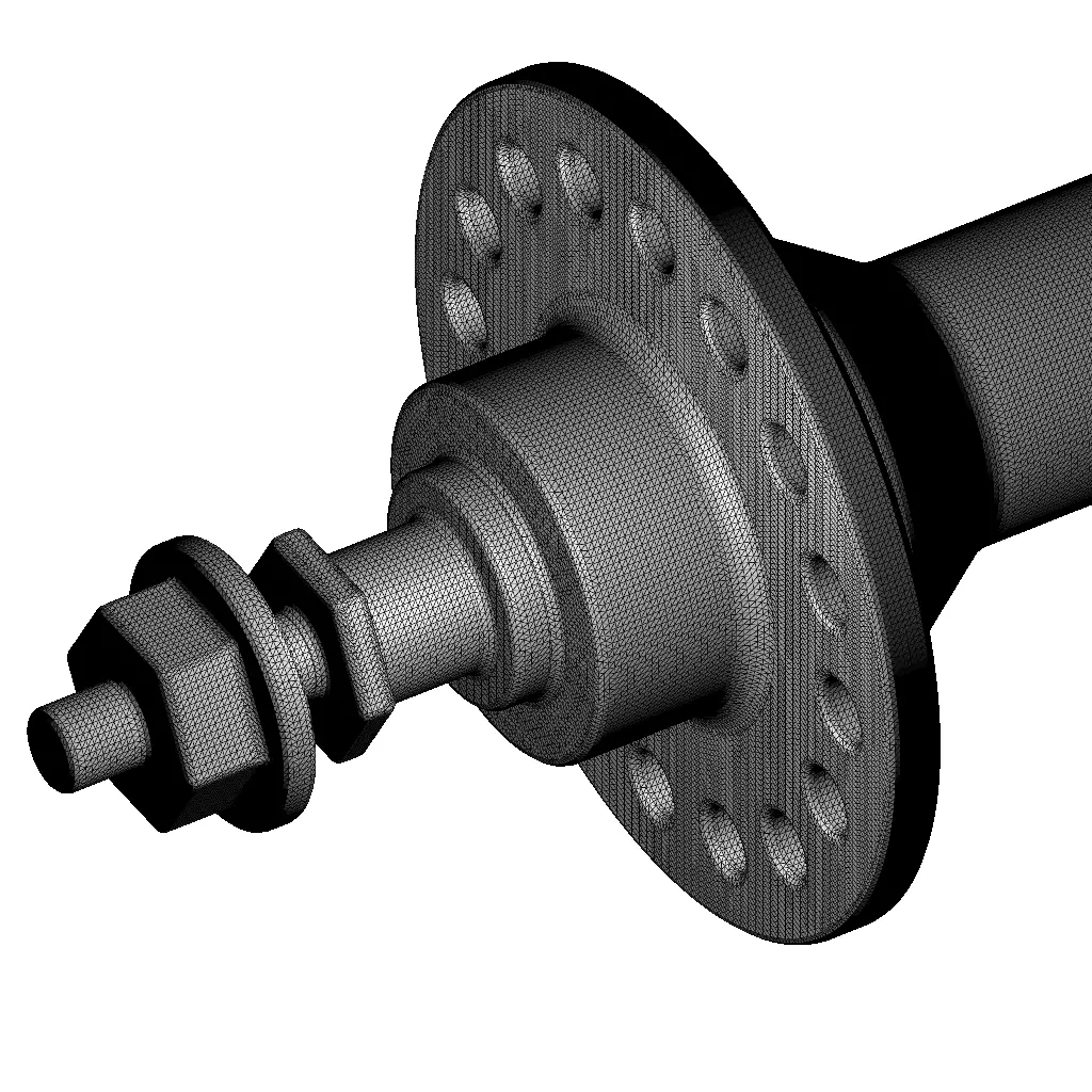 Rusty Bicycle Hub Axle 3D model_6