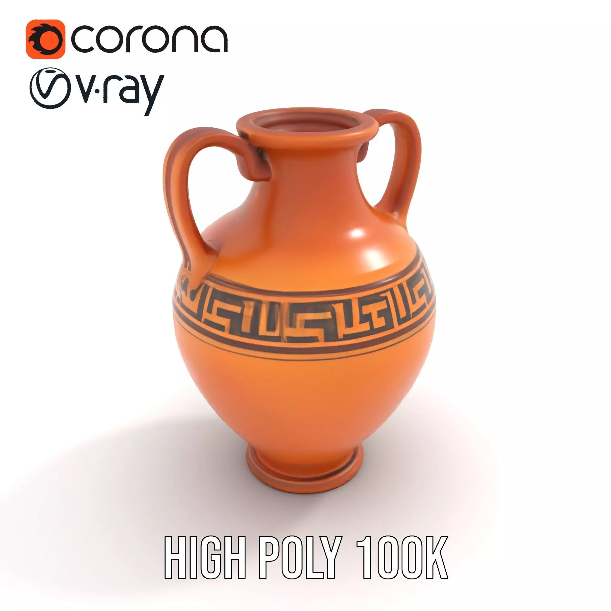 Antique Greek Amphora model pack Low-poly 3D model_13
