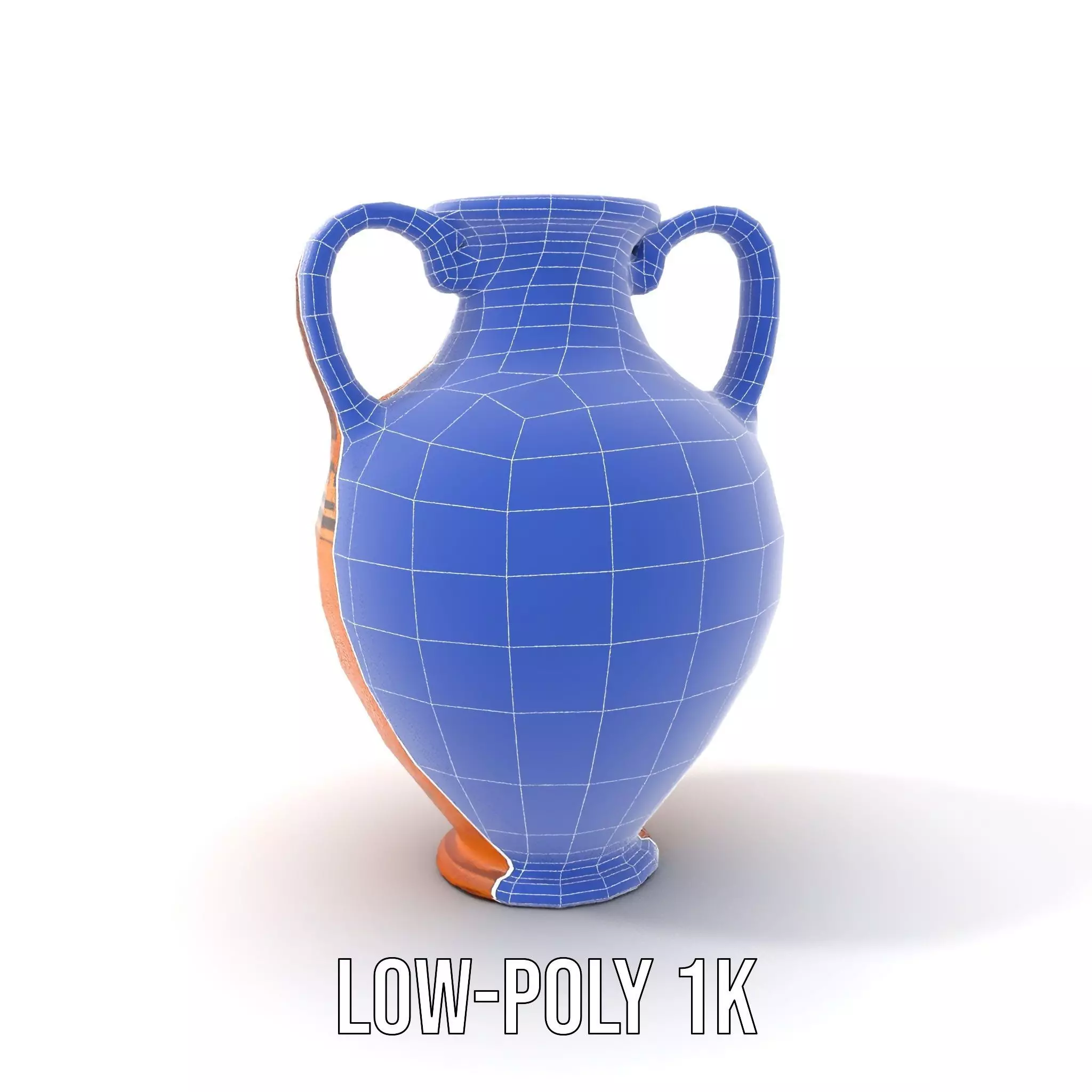 Antique Greek Amphora model pack Low-poly 3D model_12