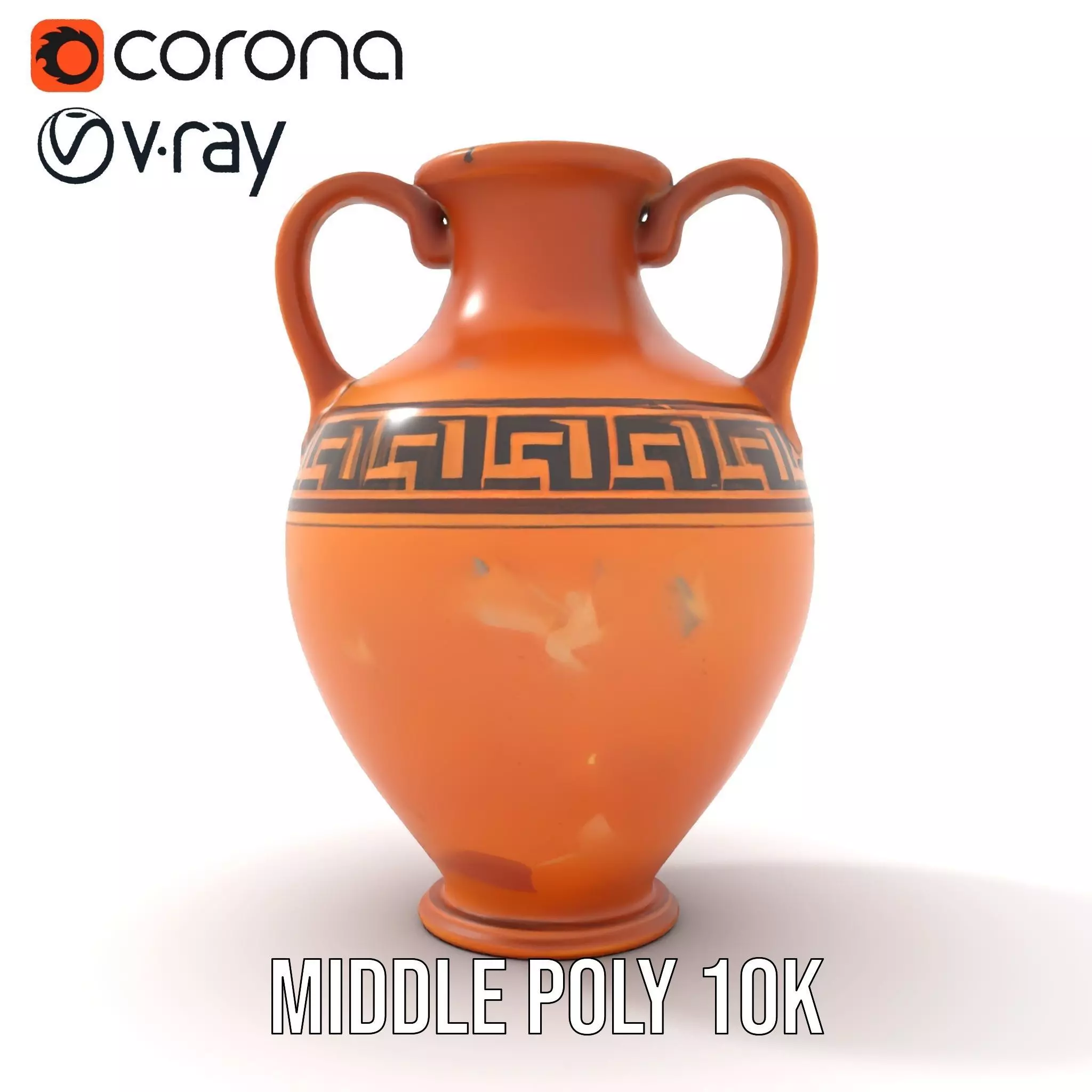 Antique Greek Amphora model pack Low-poly 3D model_19