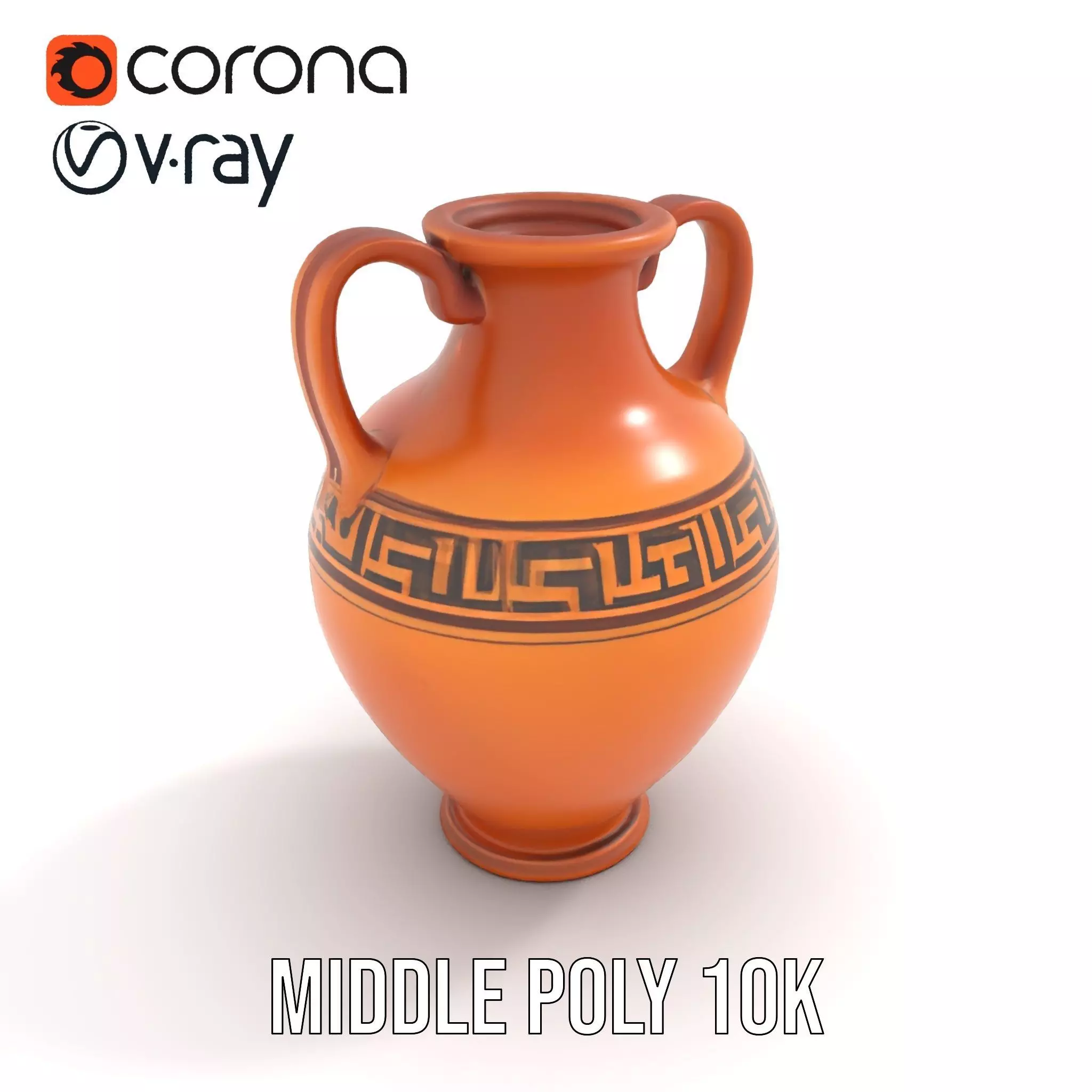 Antique Greek Amphora model pack Low-poly 3D model_11