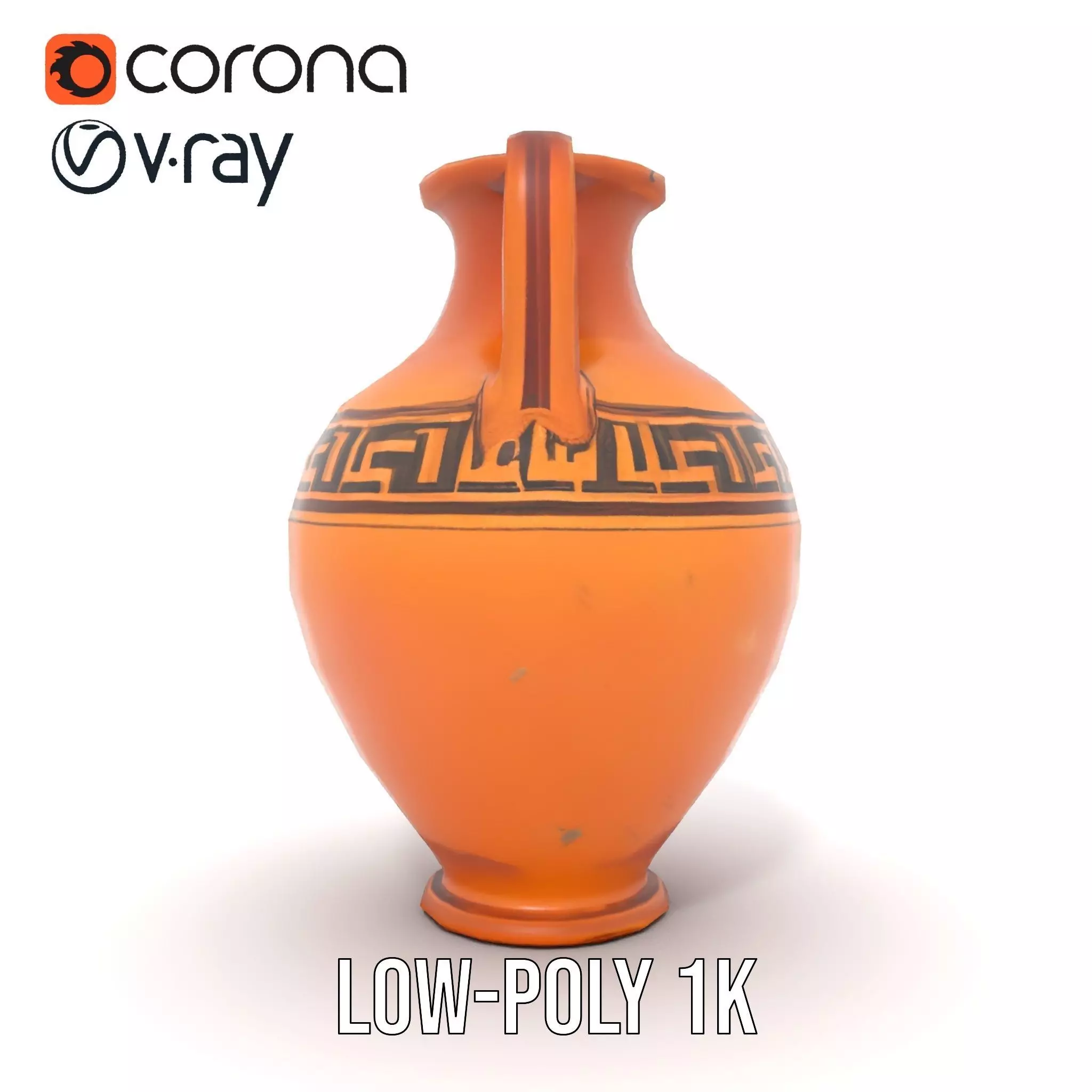 Antique Greek Amphora model pack Low-poly 3D model_22