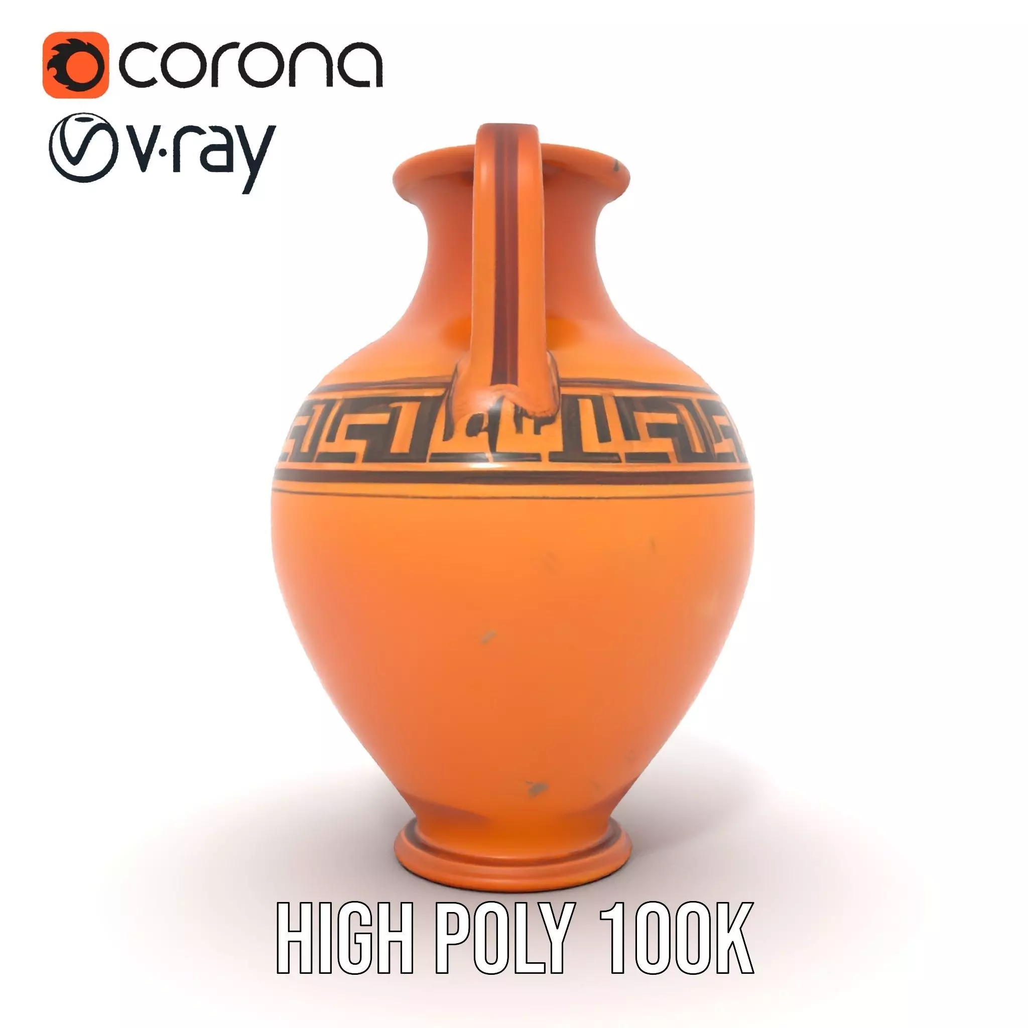 Antique Greek Amphora model pack Low-poly 3D model_32