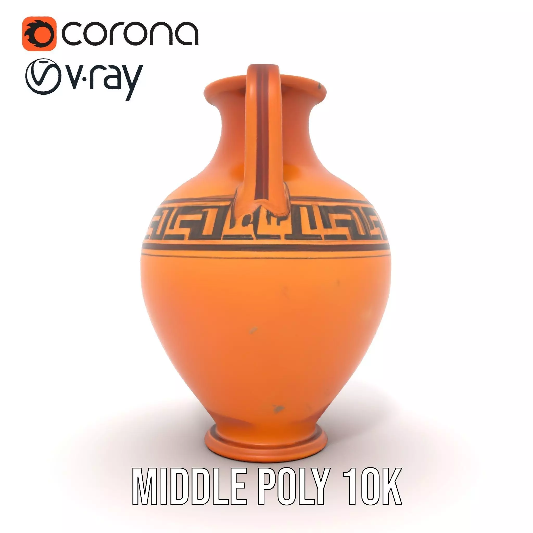Antique Greek Amphora model pack Low-poly 3D model_17