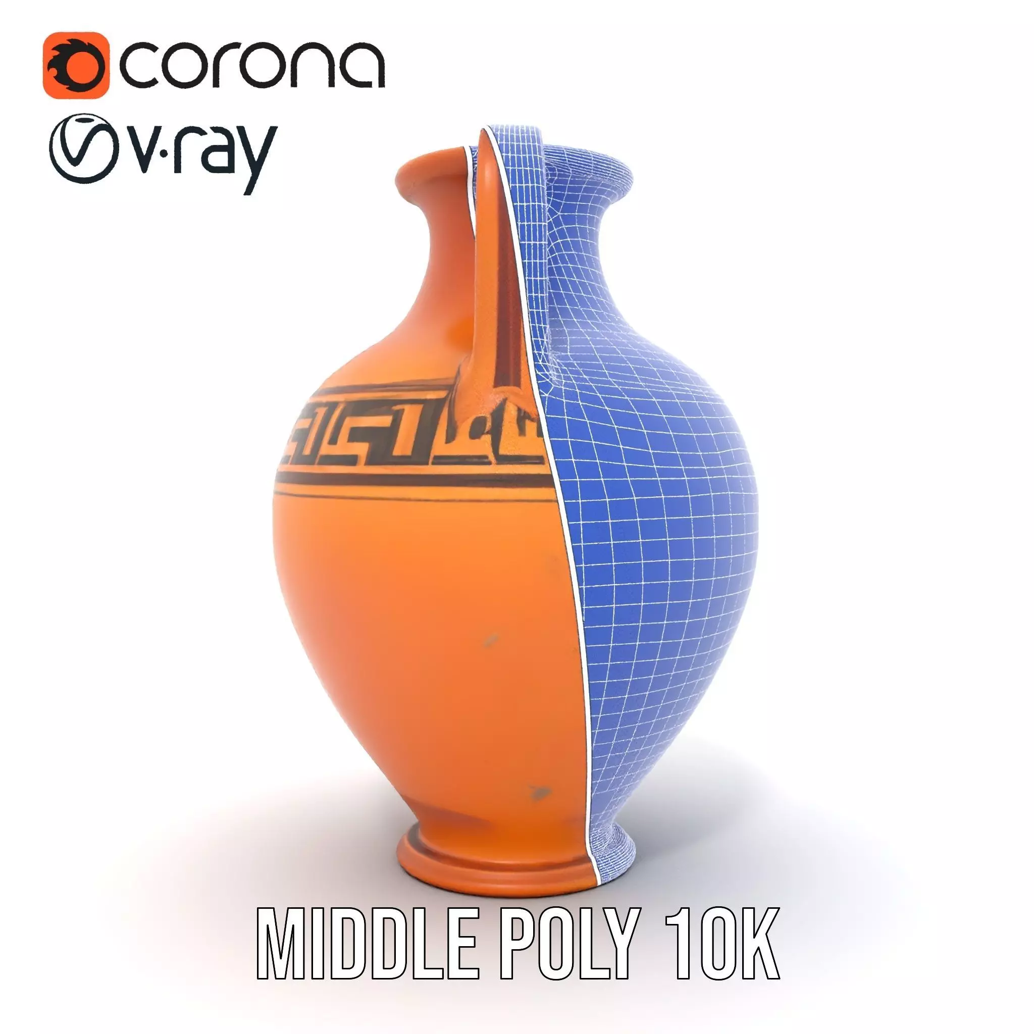 Antique Greek Amphora model pack Low-poly 3D model_30