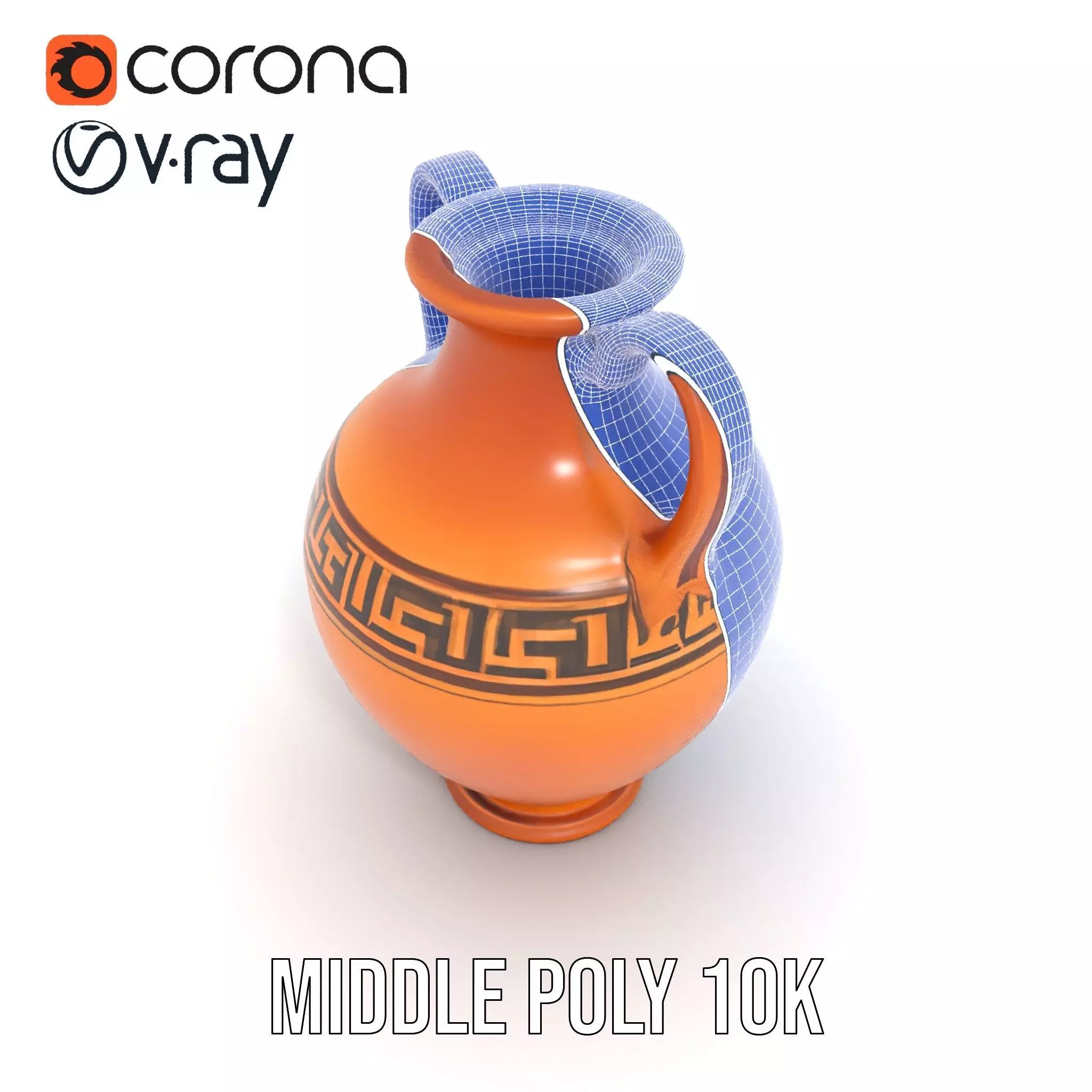 Antique Greek Amphora model pack Low-poly 3D model_24