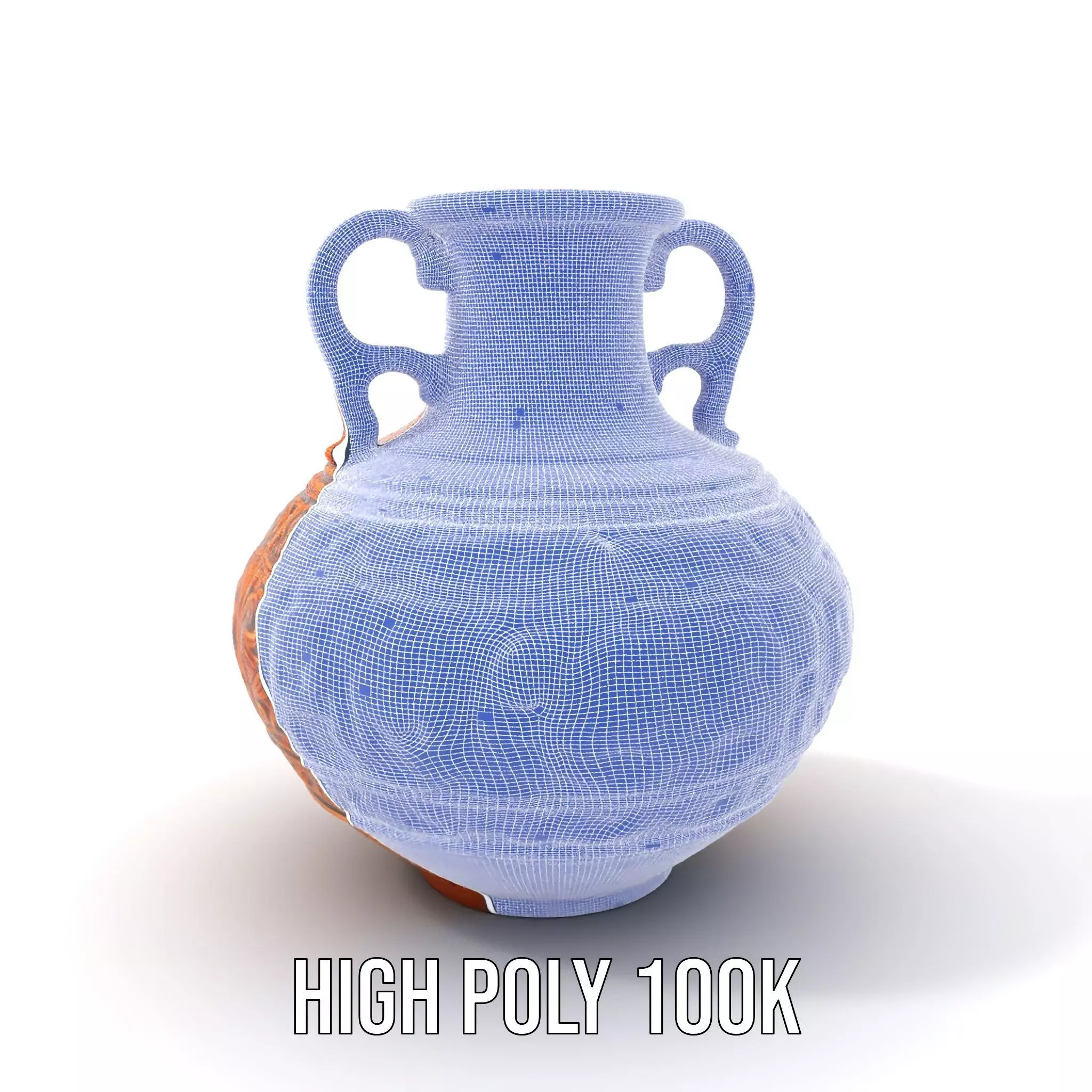 Ornate Terracotta Vase model pack Low-poly 3D model_4