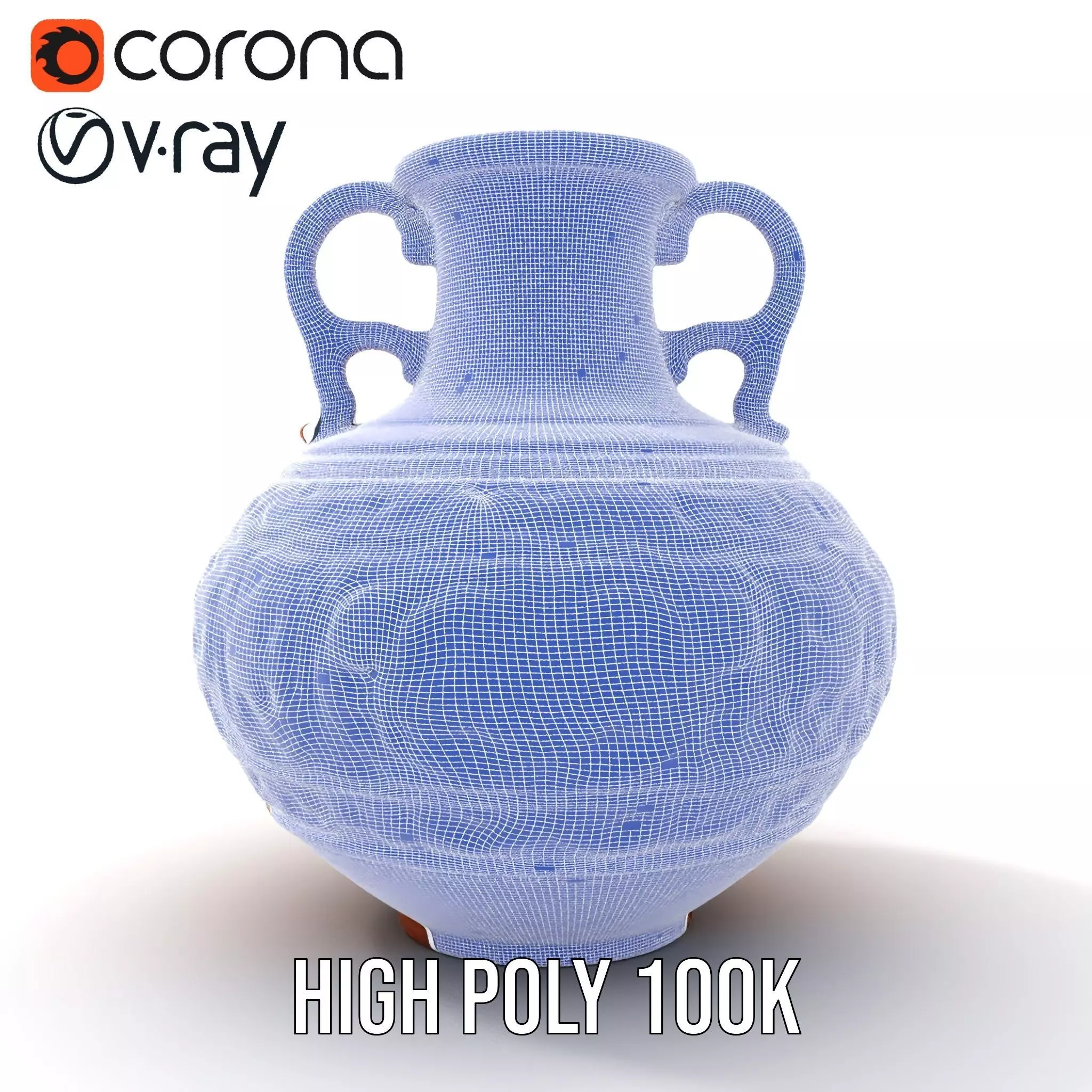 Ornate Terracotta Vase model pack Low-poly 3D model_34