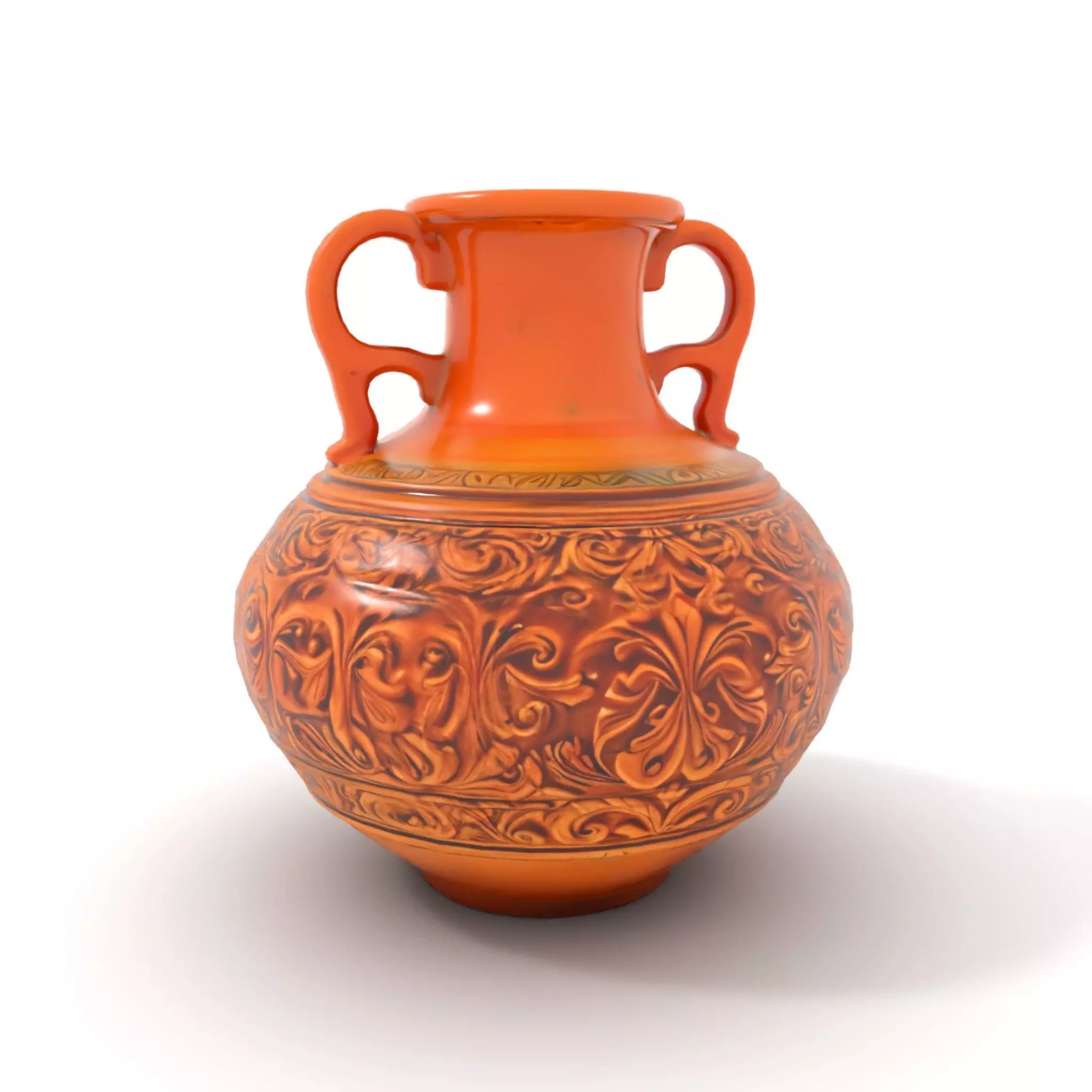 Ornate Terracotta Vase model pack Low-poly 3D model_6