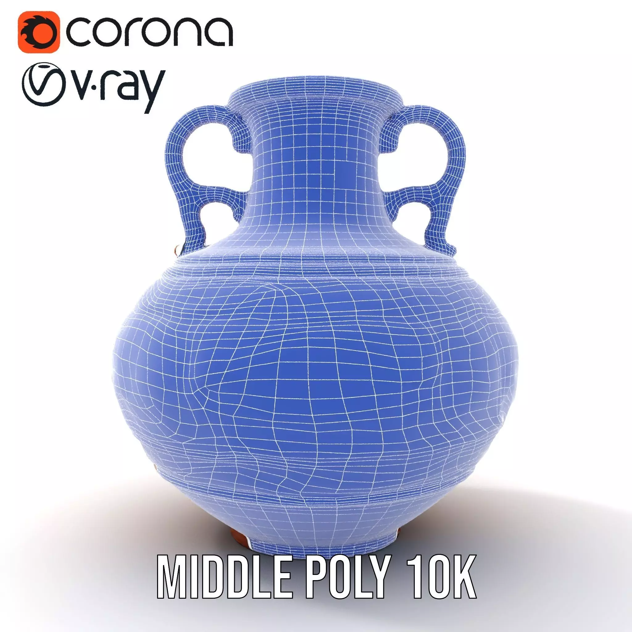Ornate Terracotta Vase model pack Low-poly 3D model_29