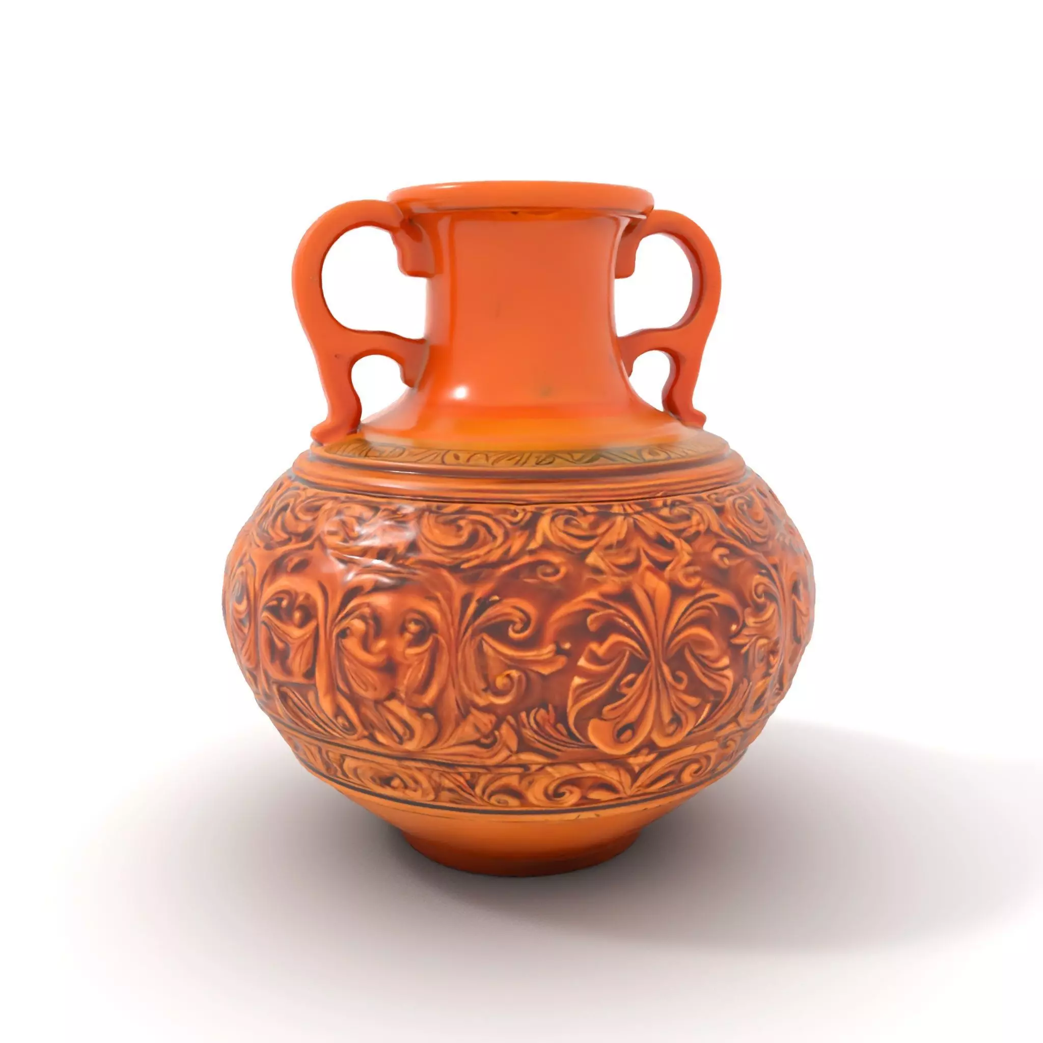 Ornate Terracotta Vase model pack Low-poly 3D model_0