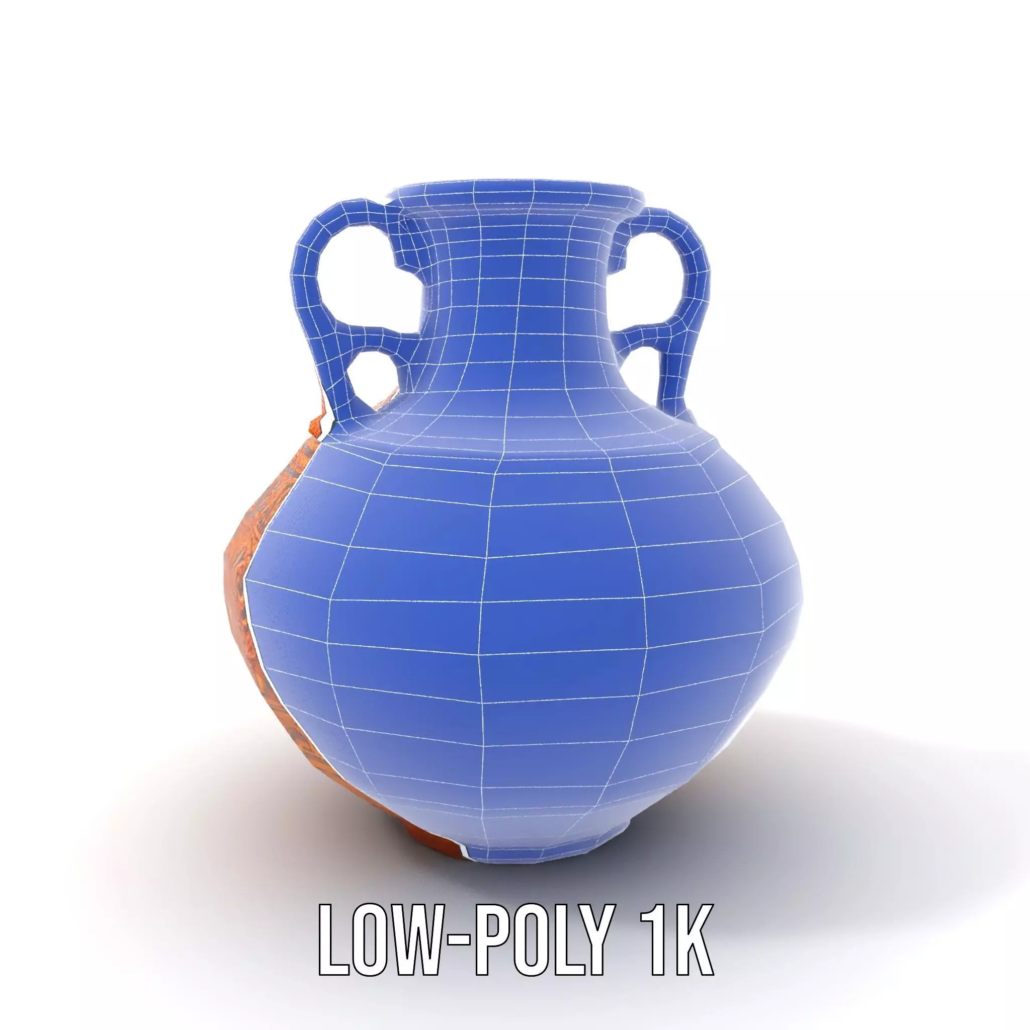 Ornate Terracotta Vase model pack Low-poly 3D model_9