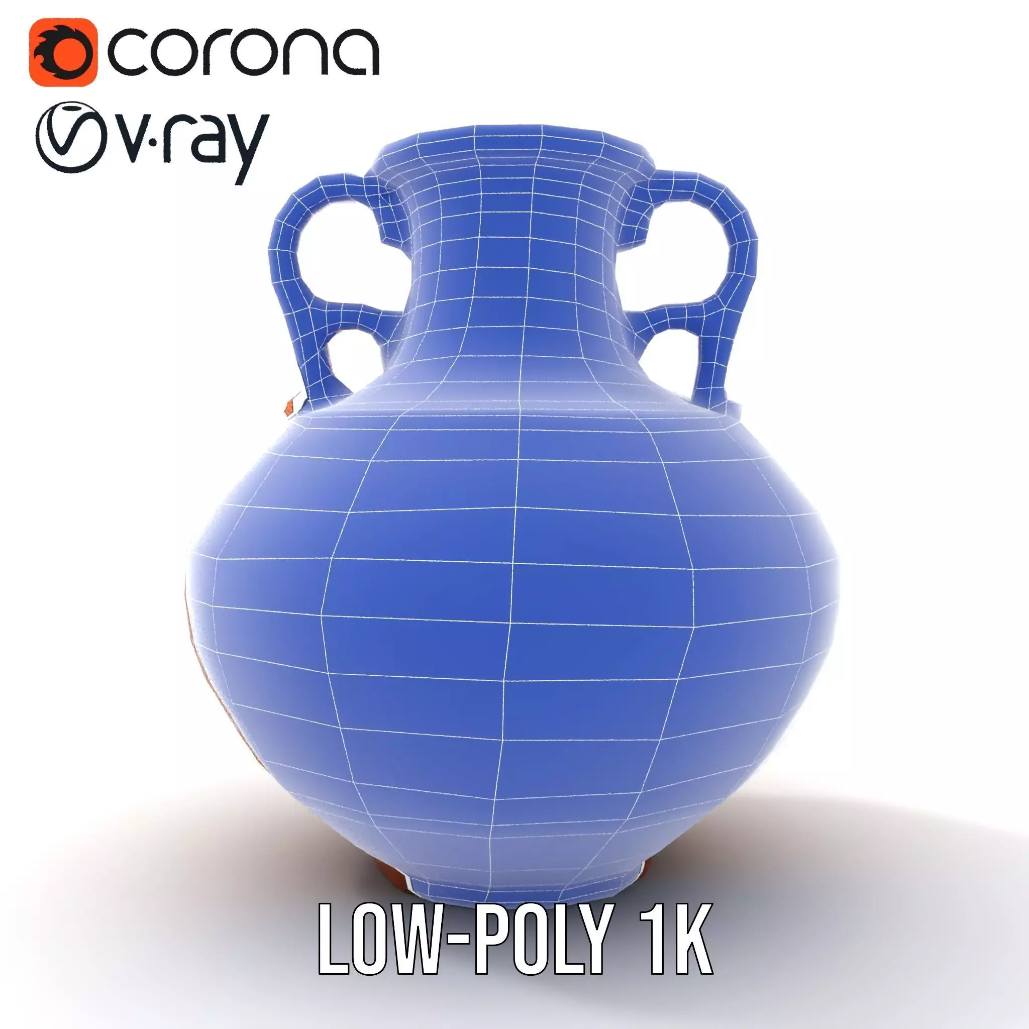 Ornate Terracotta Vase model pack Low-poly 3D model_27