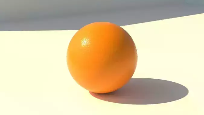 Realistic 3D Render of an Orange Fruit