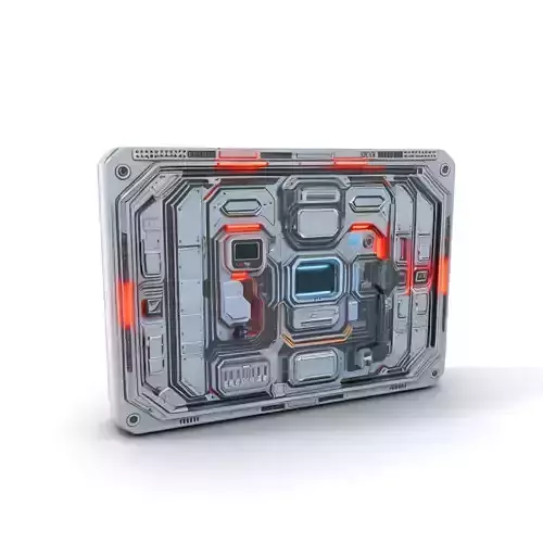 Futuristic Control Panel model pack Low-poly 3D model