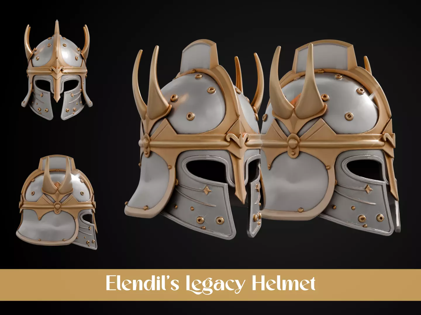 Stylized Numeror Helmet - Elendils Legacy Free 3D print model_0