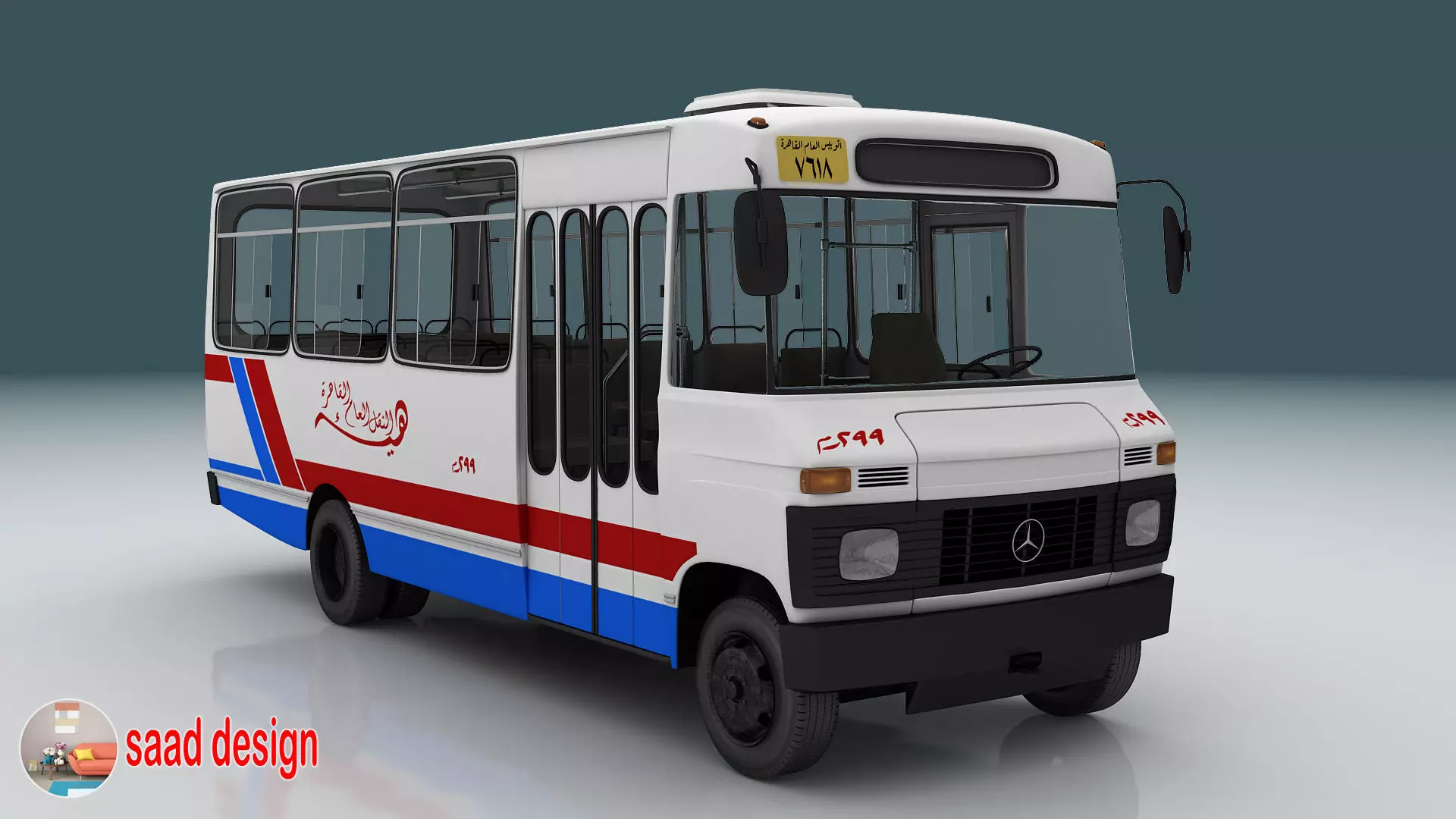 Nasr Mercedes Benz O608 1990 3D model