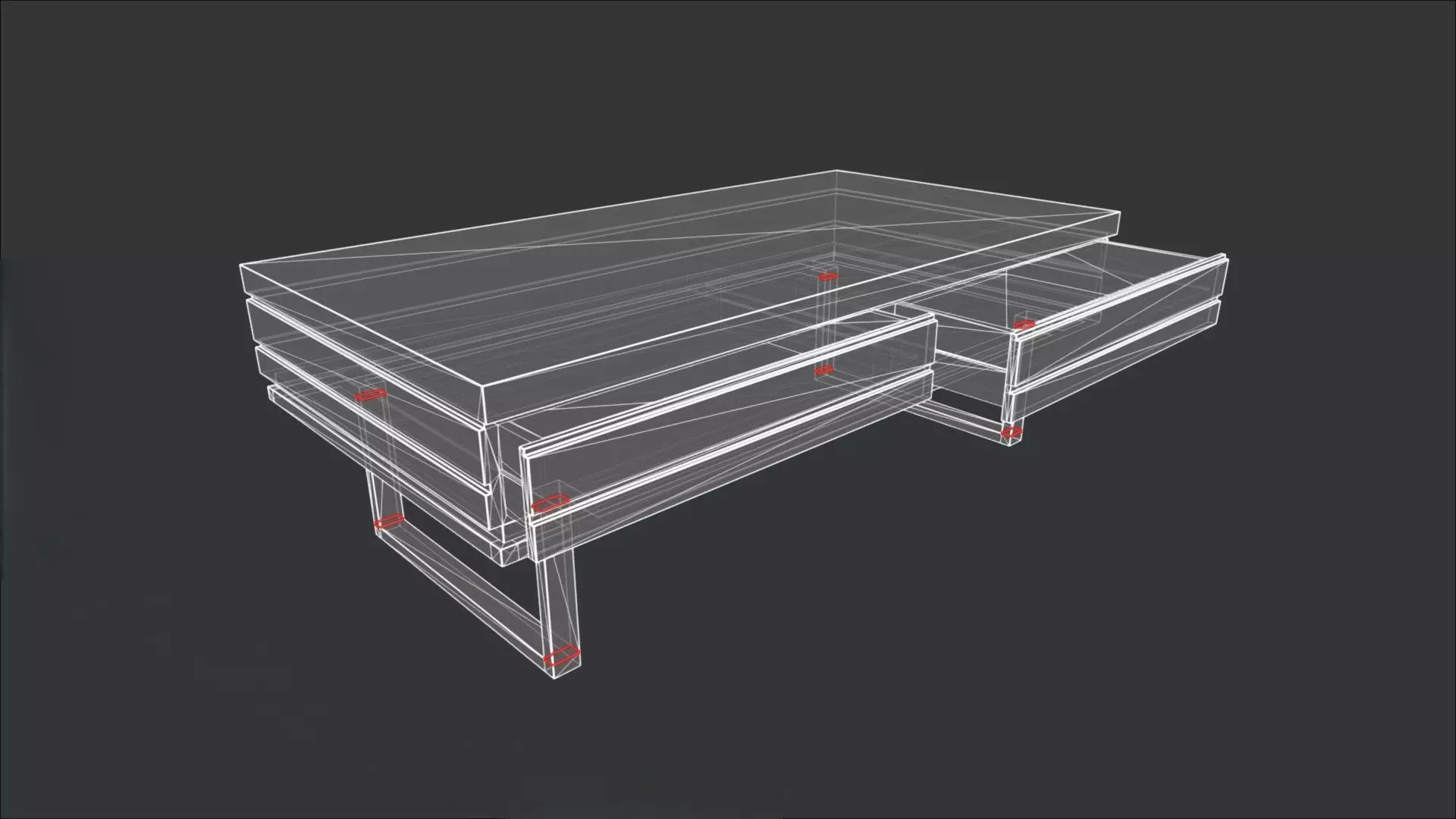 Marble Coffee Table 3D model_2