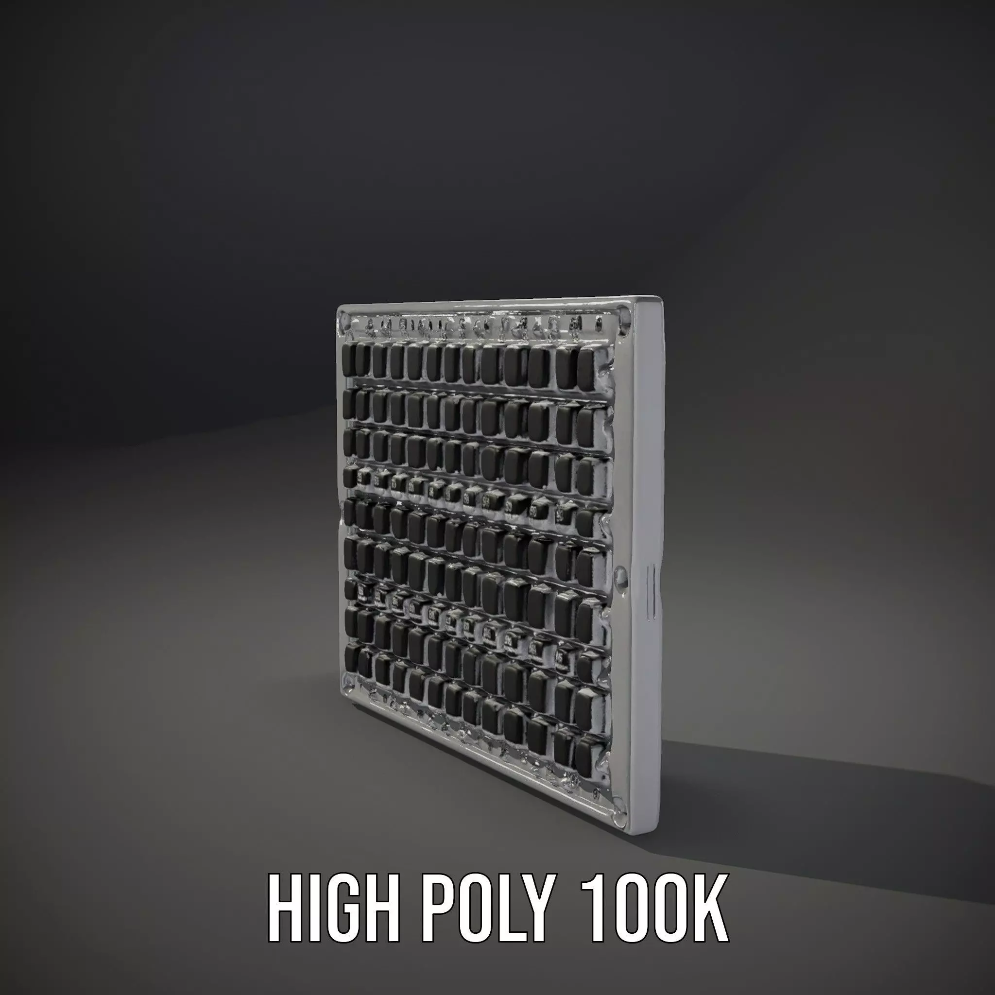 Industrial Grid Panel model pack Low-poly 3D model_8