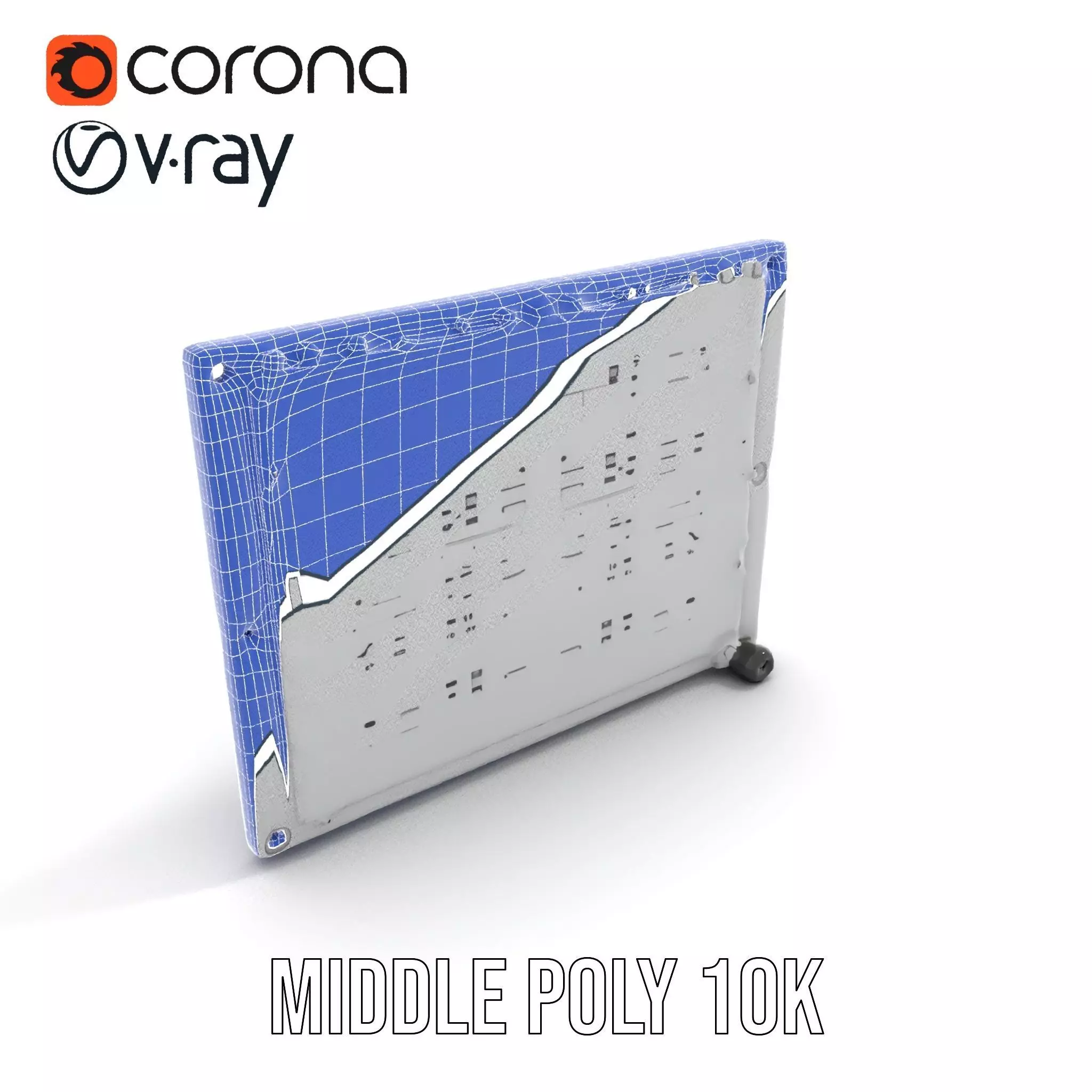 Industrial Grid Panel model pack Low-poly 3D model_21