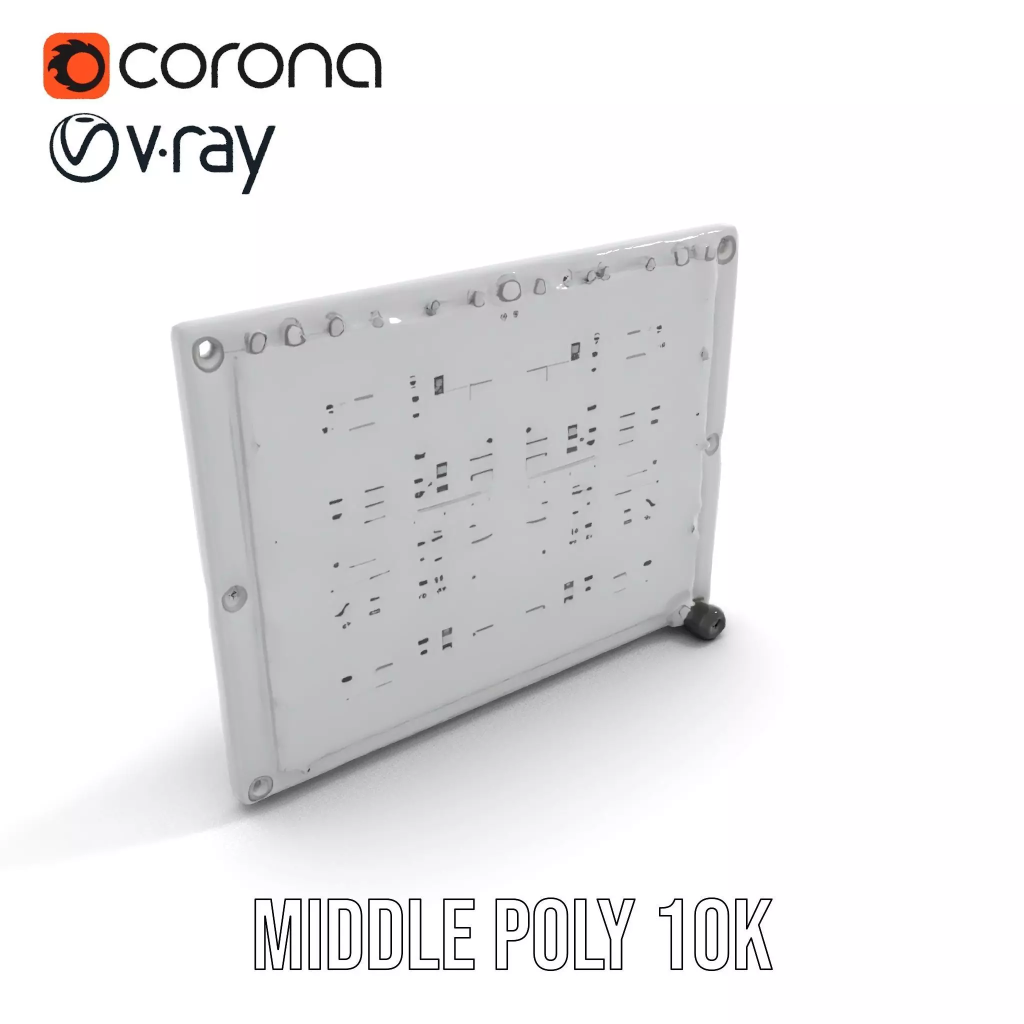 Industrial Grid Panel model pack Low-poly 3D model_13