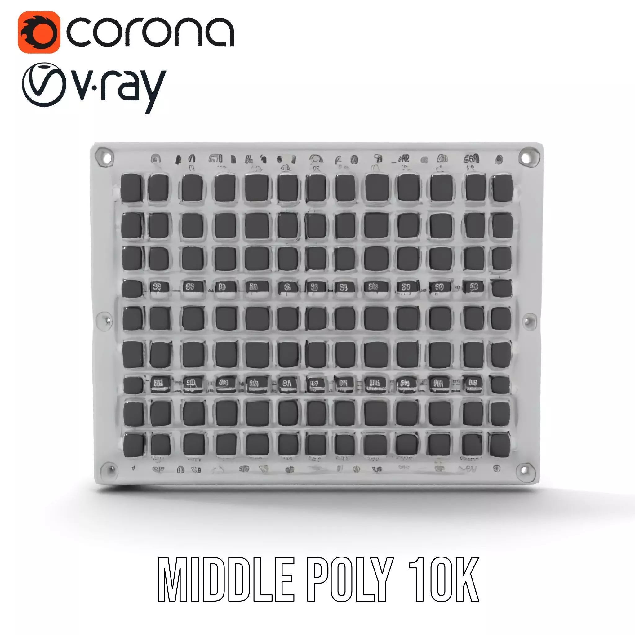 Industrial Grid Panel model pack Low-poly 3D model_16