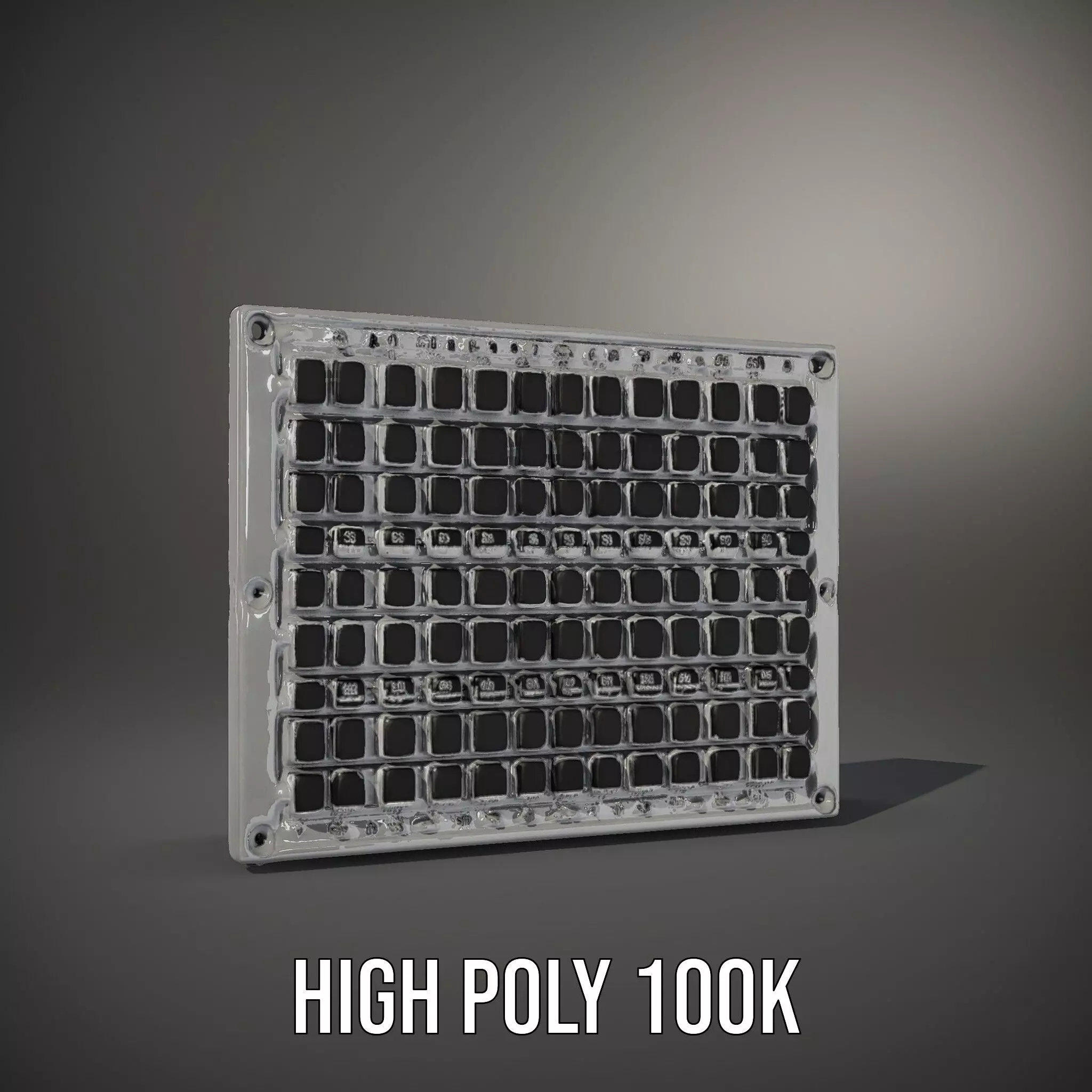 Industrial Grid Panel model pack Low-poly 3D model_10
