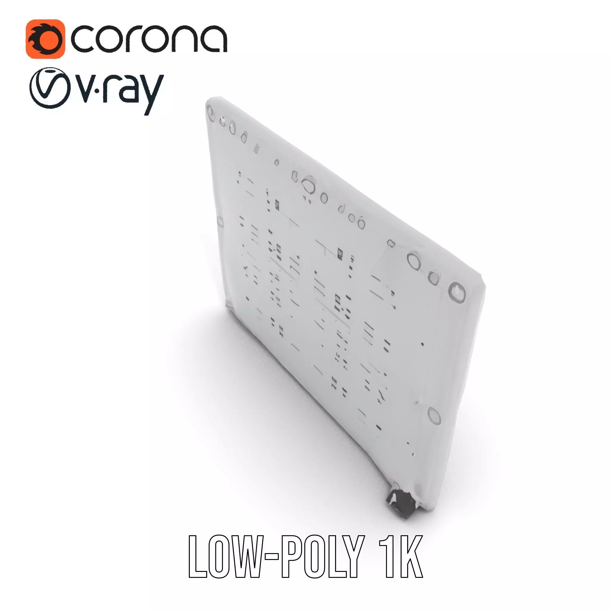 Industrial Grid Panel model pack Low-poly 3D model_7