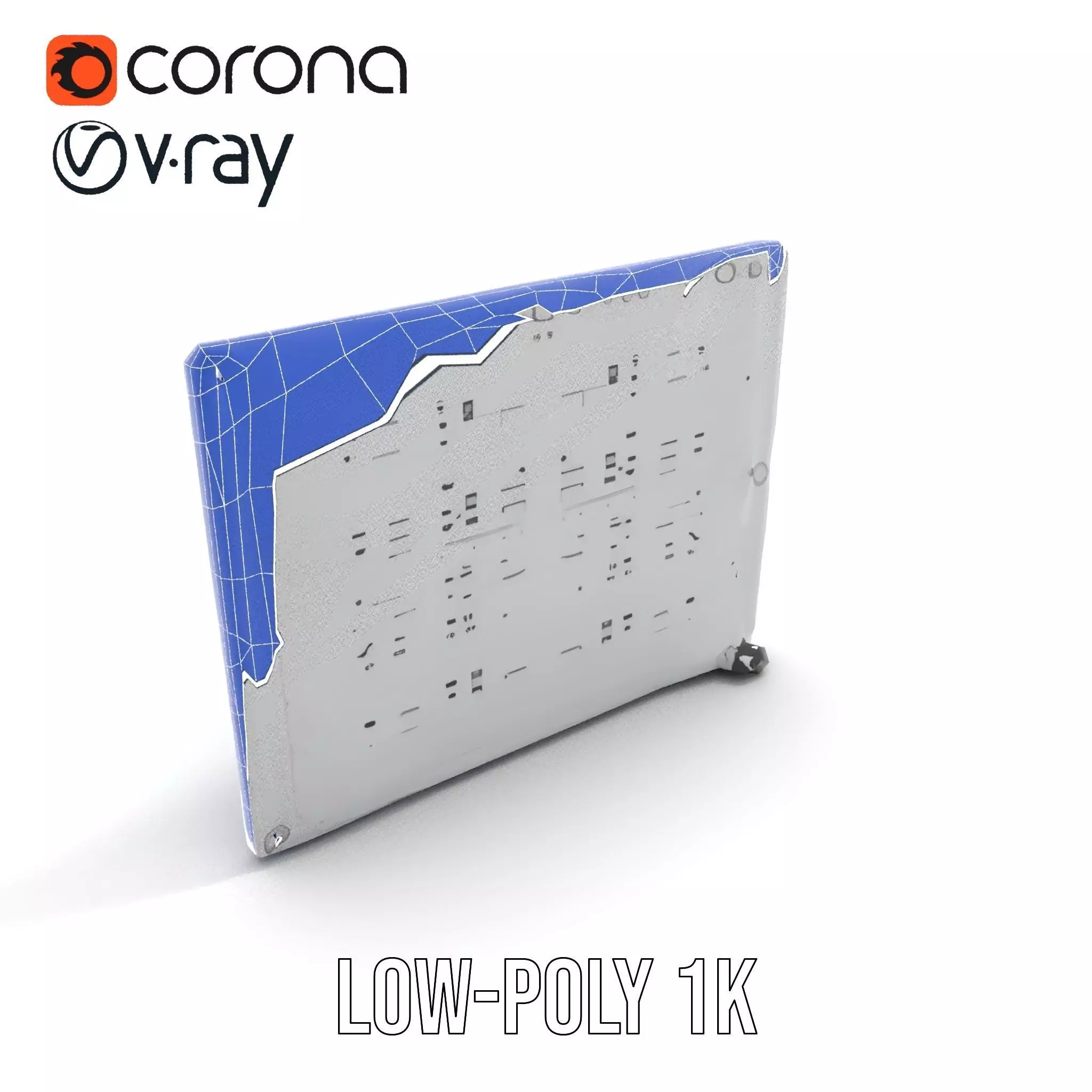 Industrial Grid Panel model pack Low-poly 3D model_28