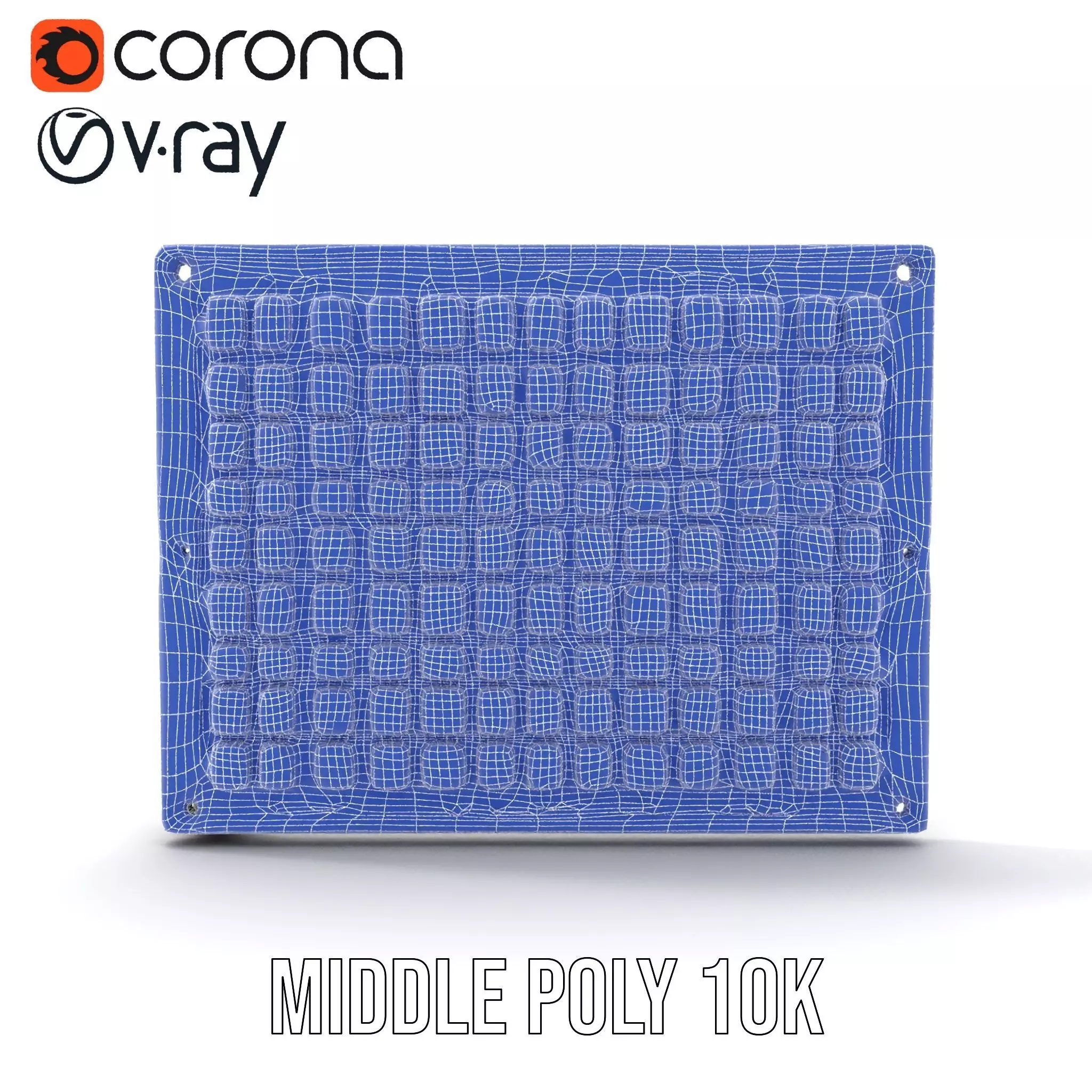 Industrial Grid Panel model pack Low-poly 3D model_30