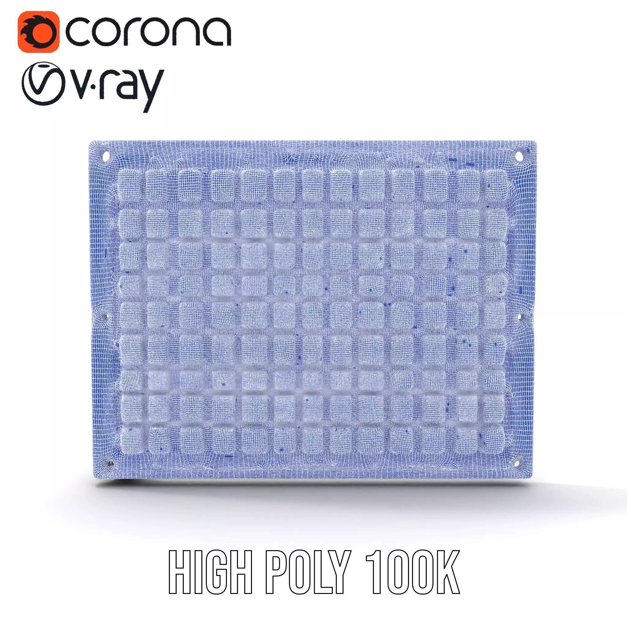 Industrial Grid Panel model pack Low-poly 3D model_33