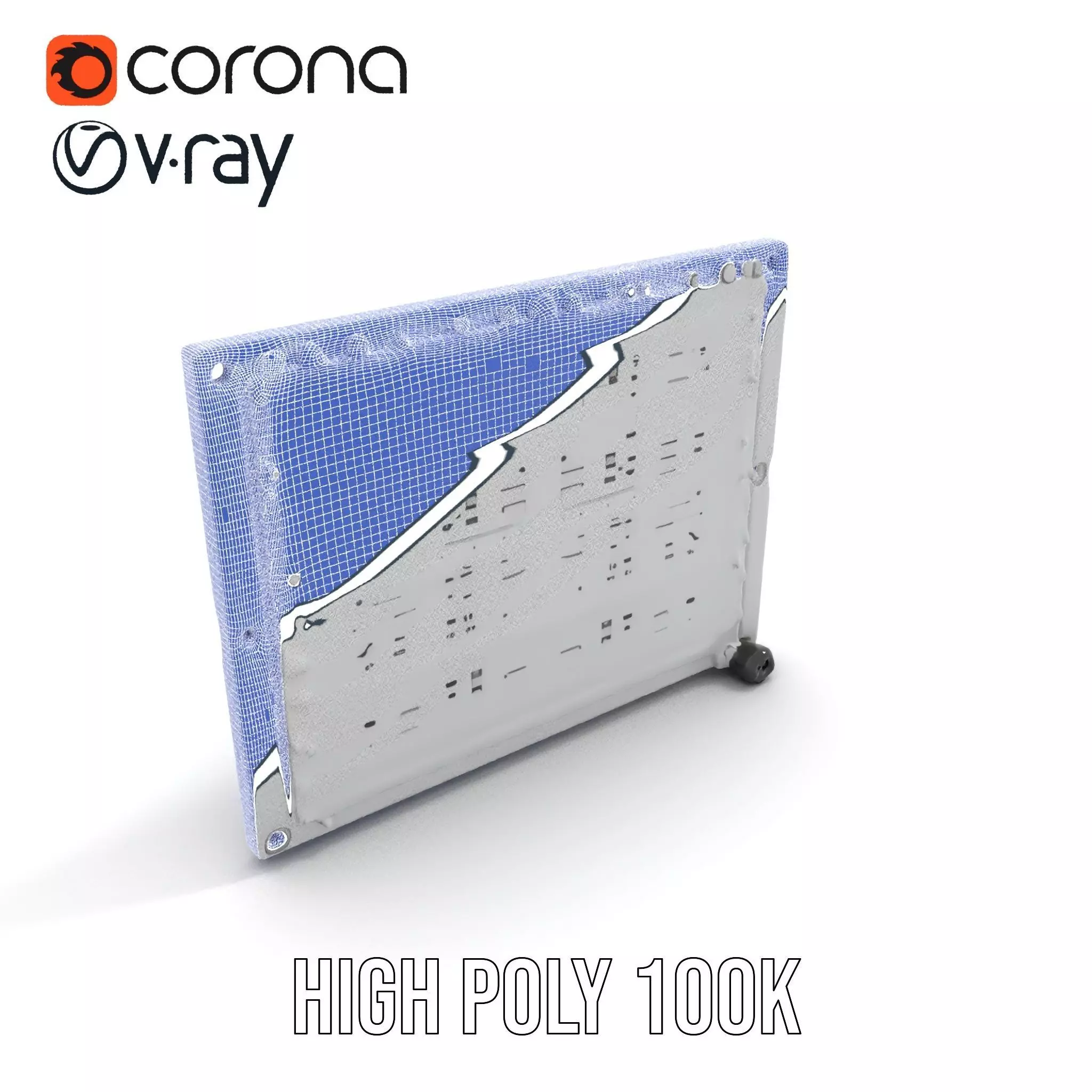 Industrial Grid Panel model pack Low-poly 3D model_26