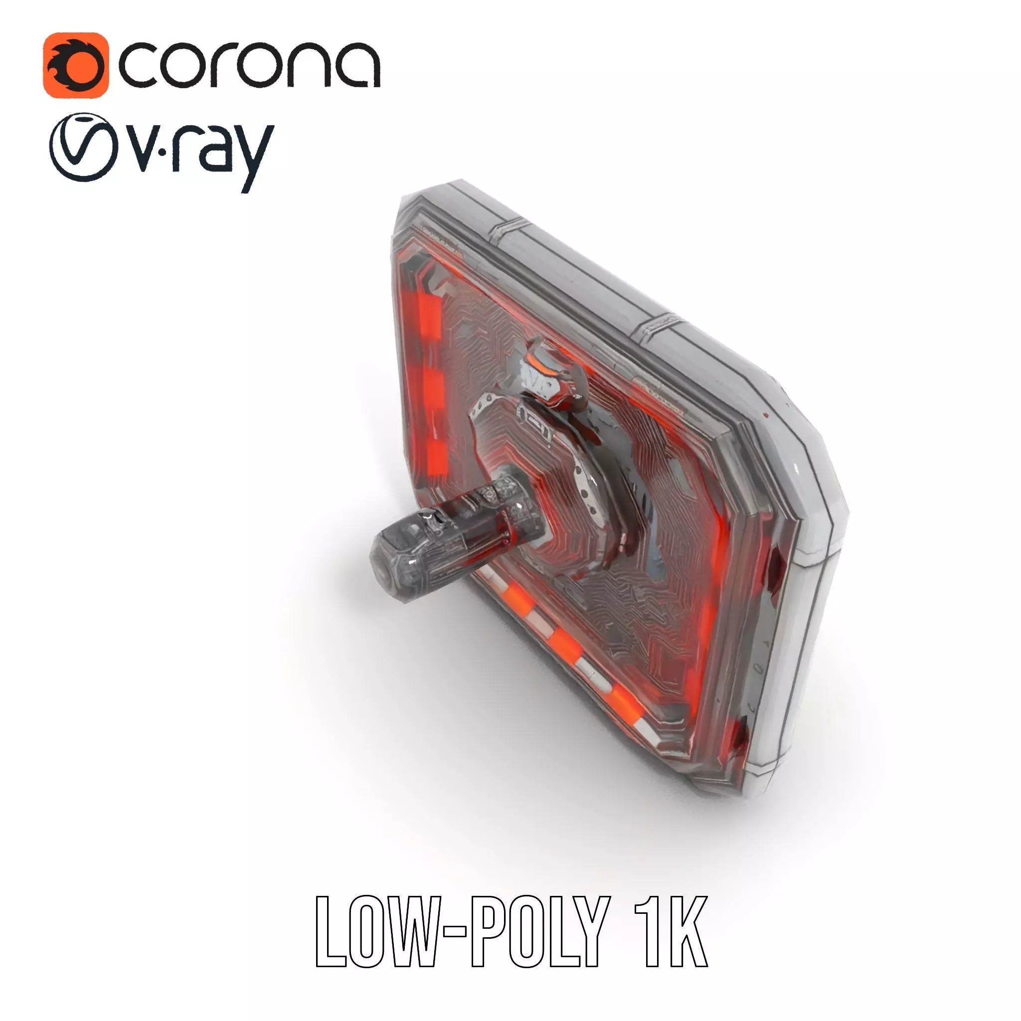 Futuristic Circuit Panel model pack Low-poly 3D model_22