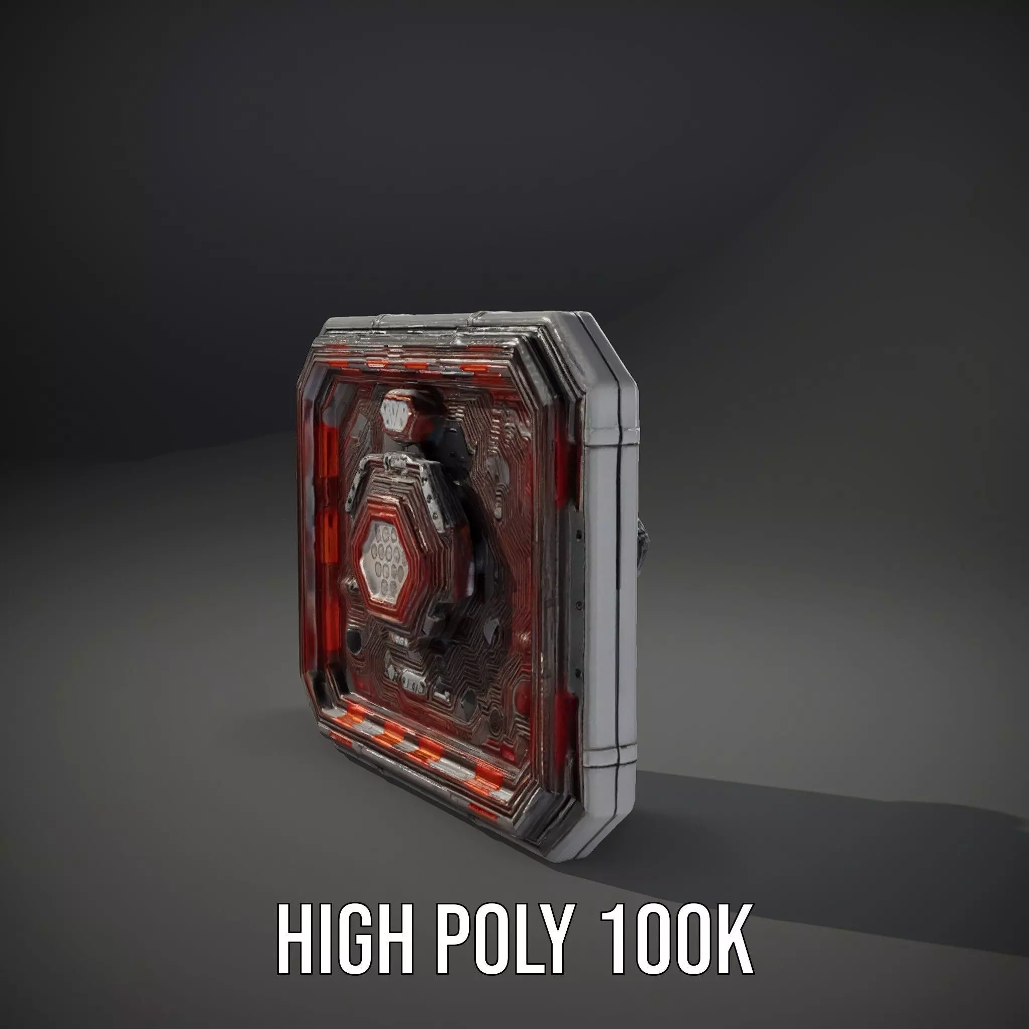 Futuristic Circuit Panel model pack Low-poly 3D model_10