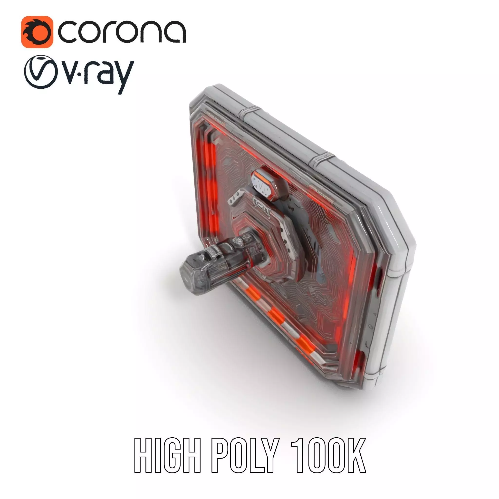 Futuristic Circuit Panel model pack Low-poly 3D model_17