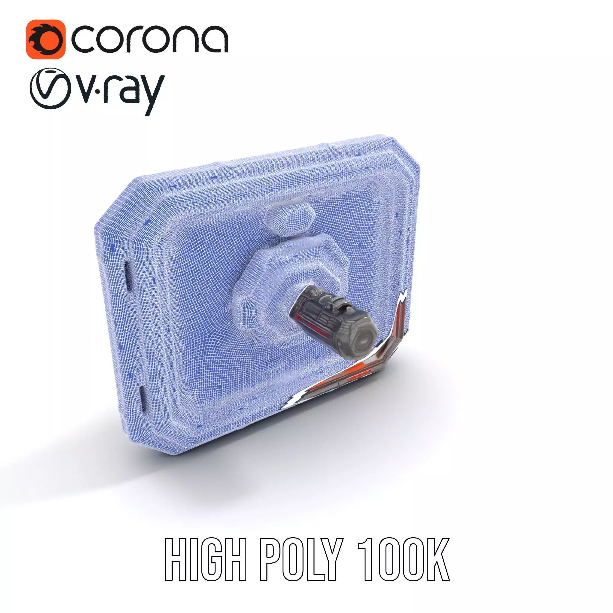 Futuristic Circuit Panel model pack Low-poly 3D model_34