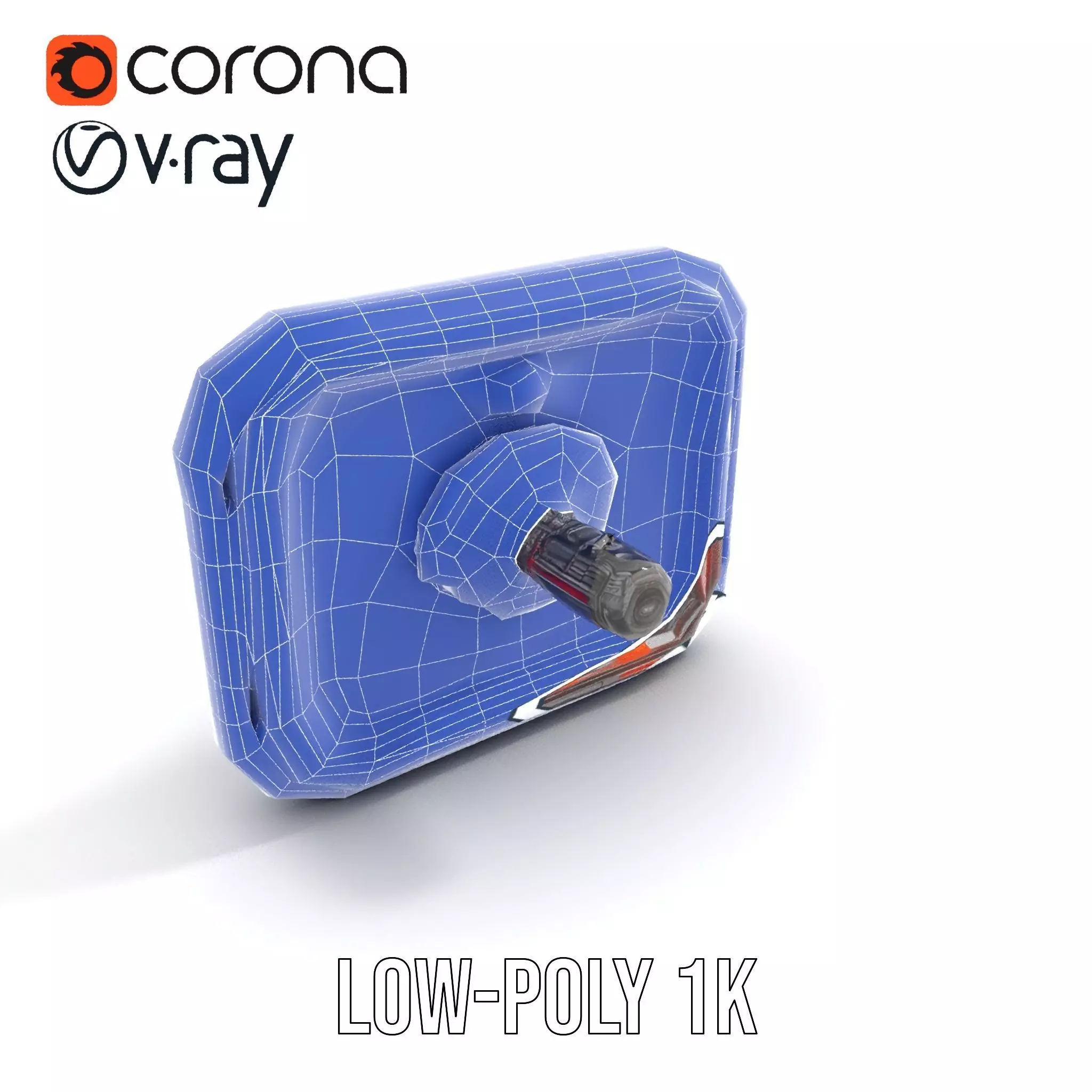 Futuristic Circuit Panel model pack Low-poly 3D model_14