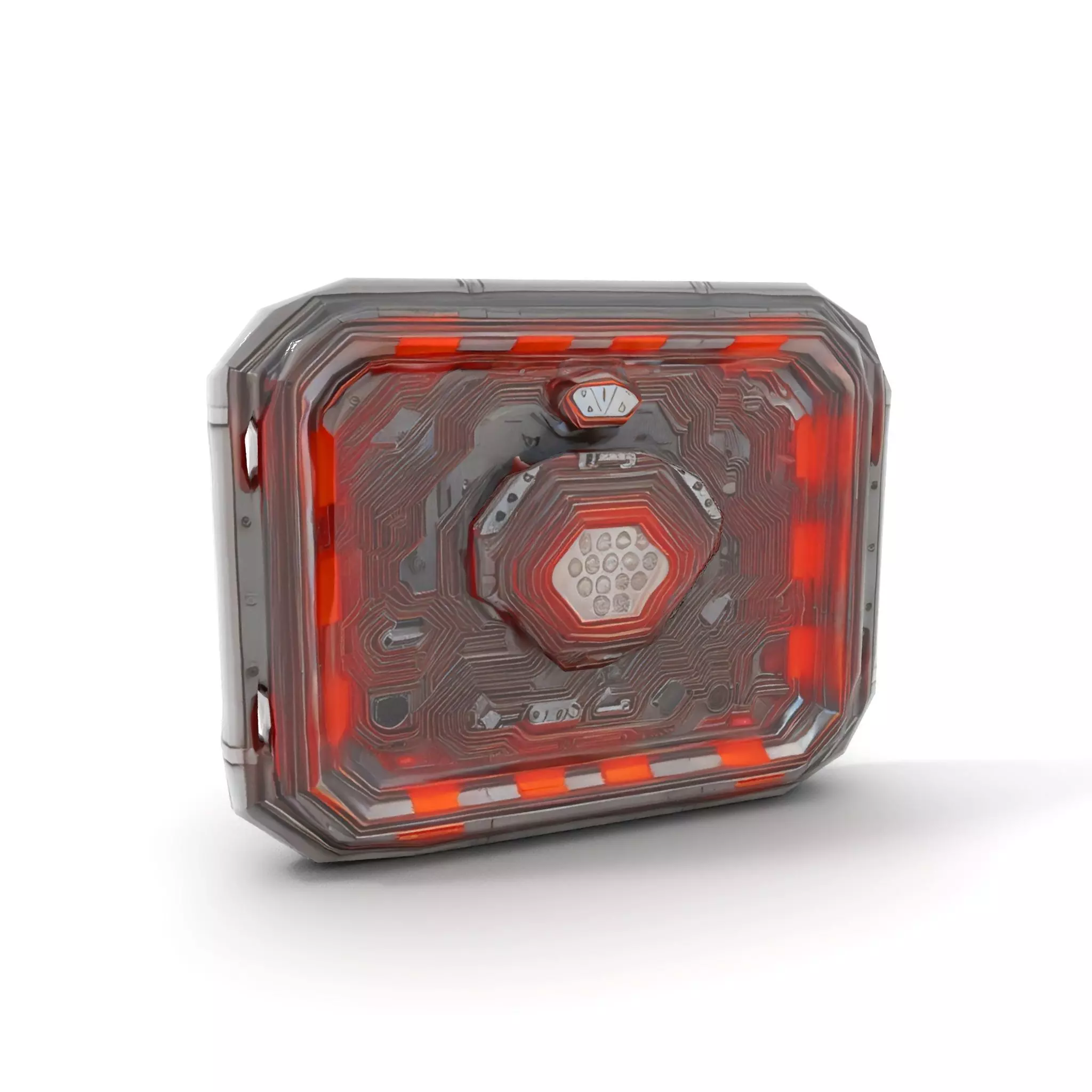 Futuristic Circuit Panel model pack Low-poly 3D model_7